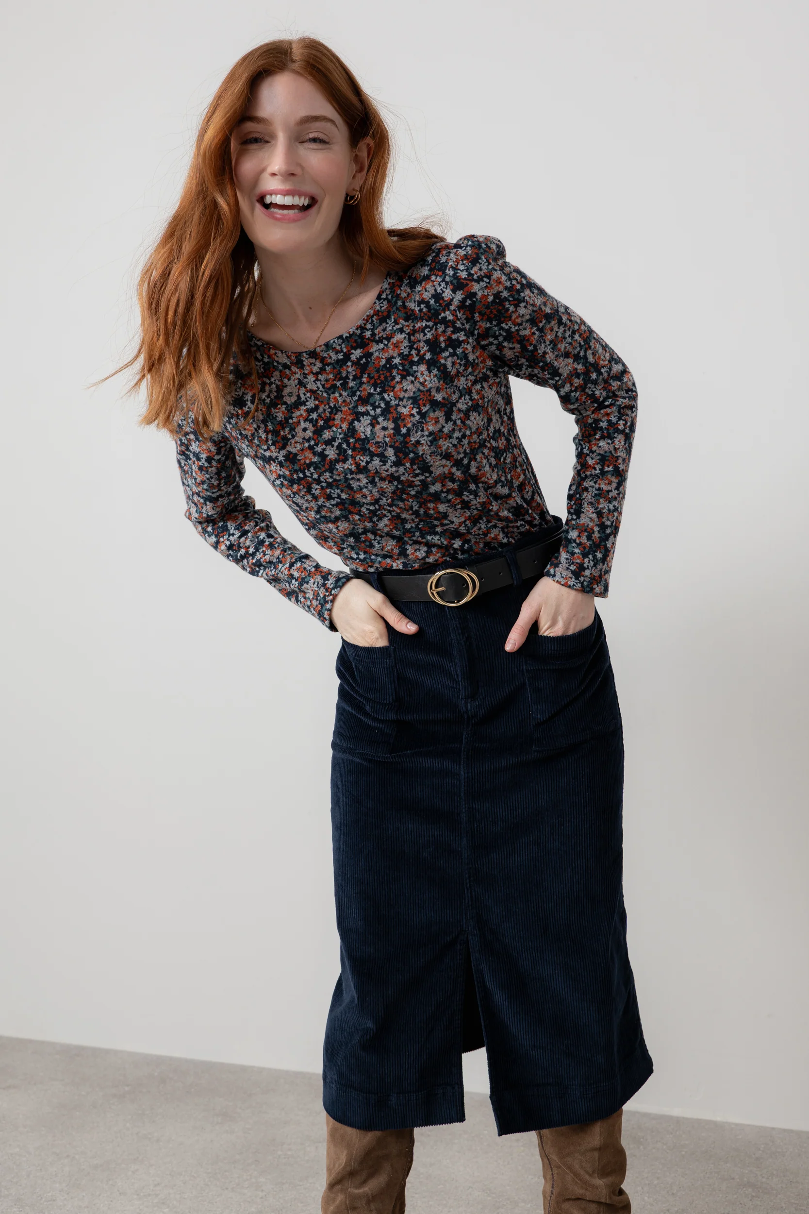 Abigail Brushed Knit Top Red - Image 3