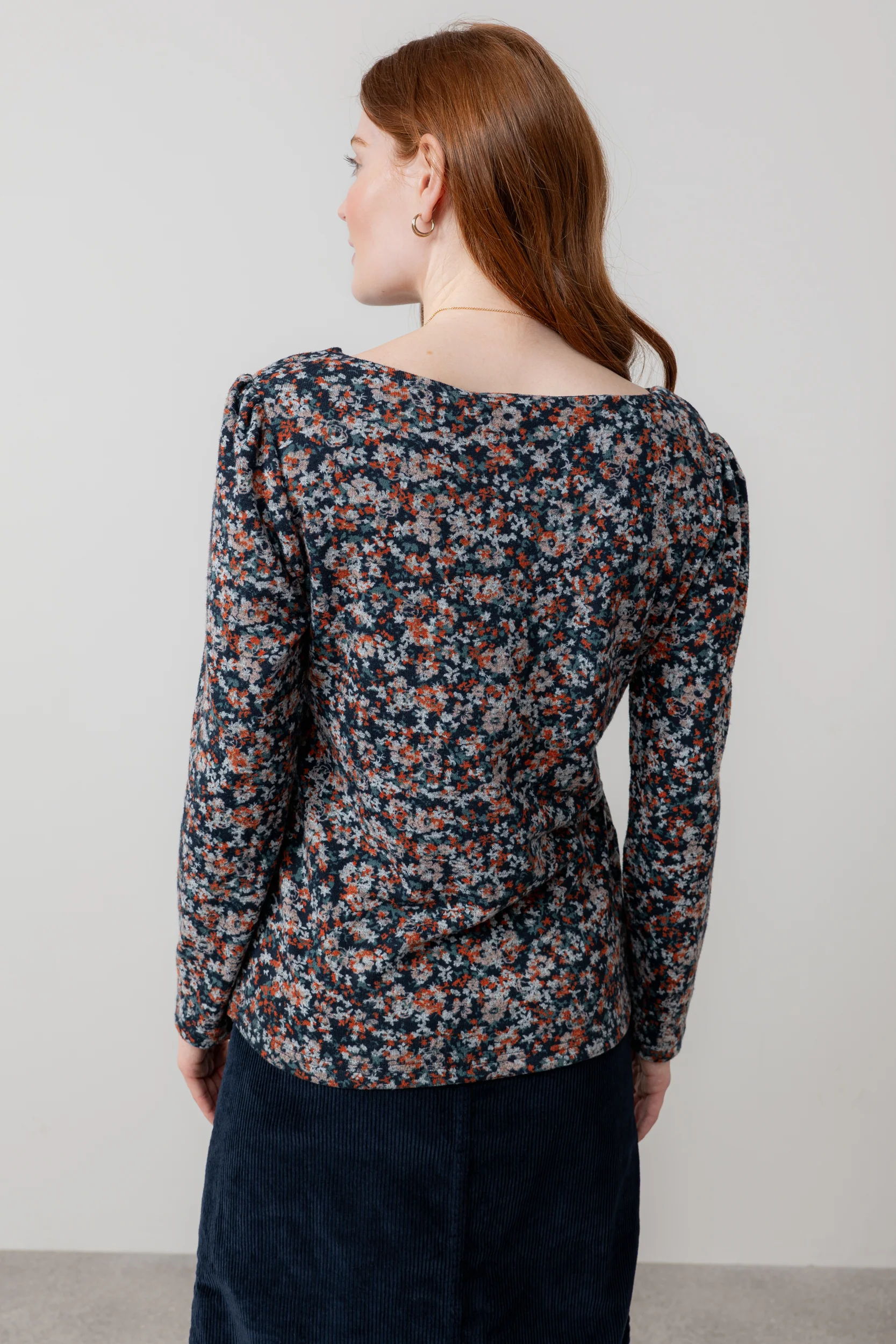 Abigail Brushed Knit Top Red - Image 4