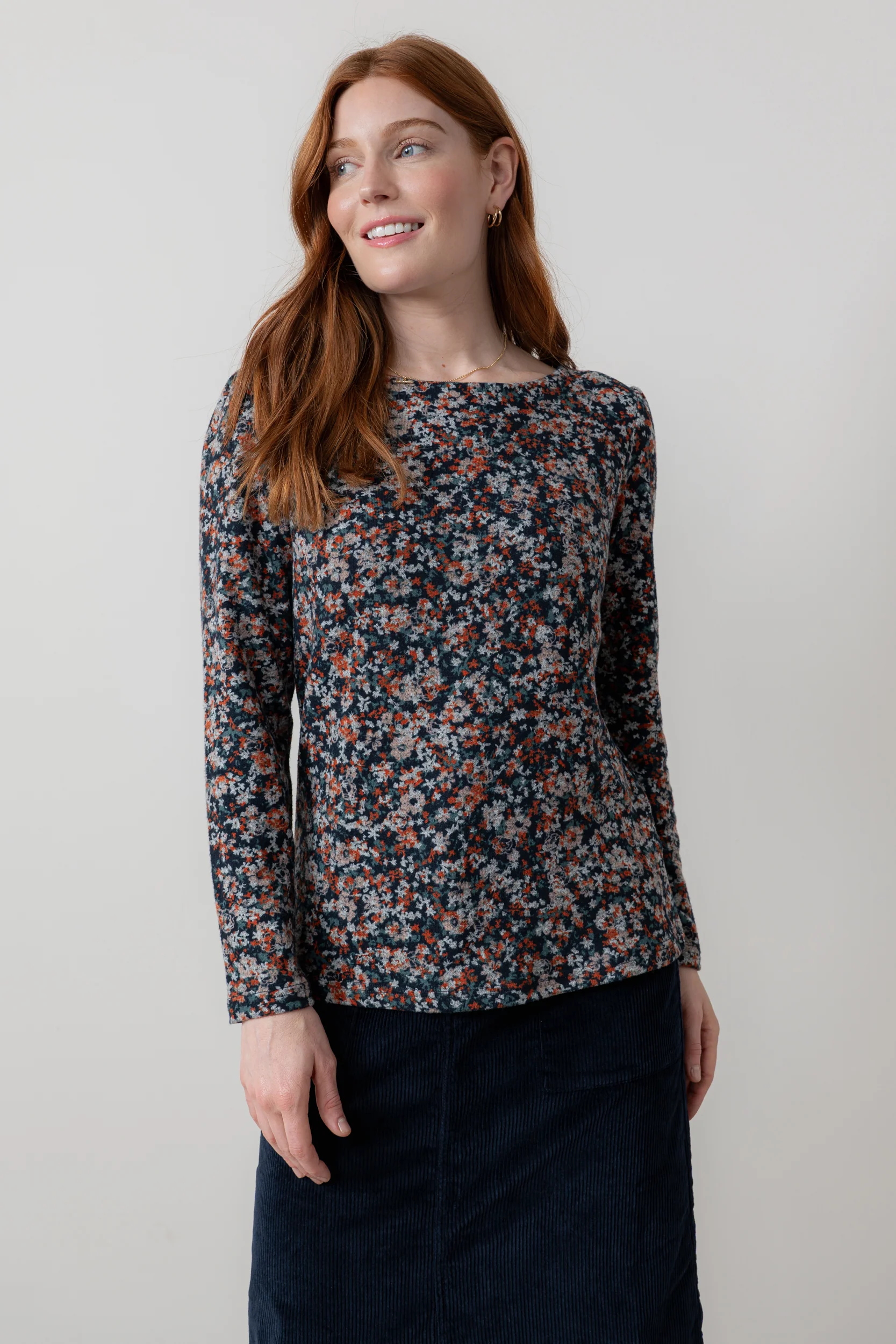 Abigail Brushed Knit Top Red - Image 5