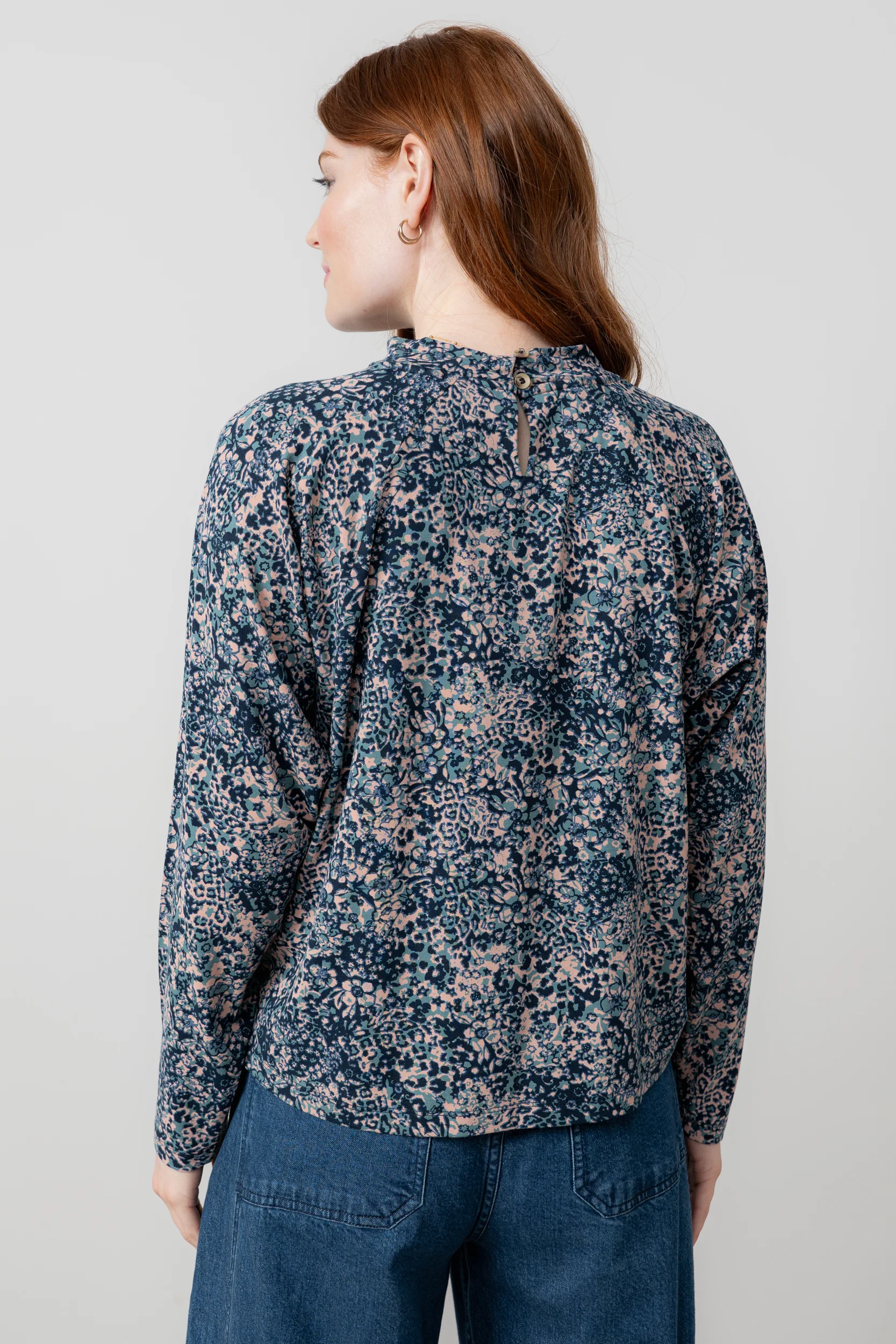 Bayberry Batwing Printed Top Sea Mist - Image 4