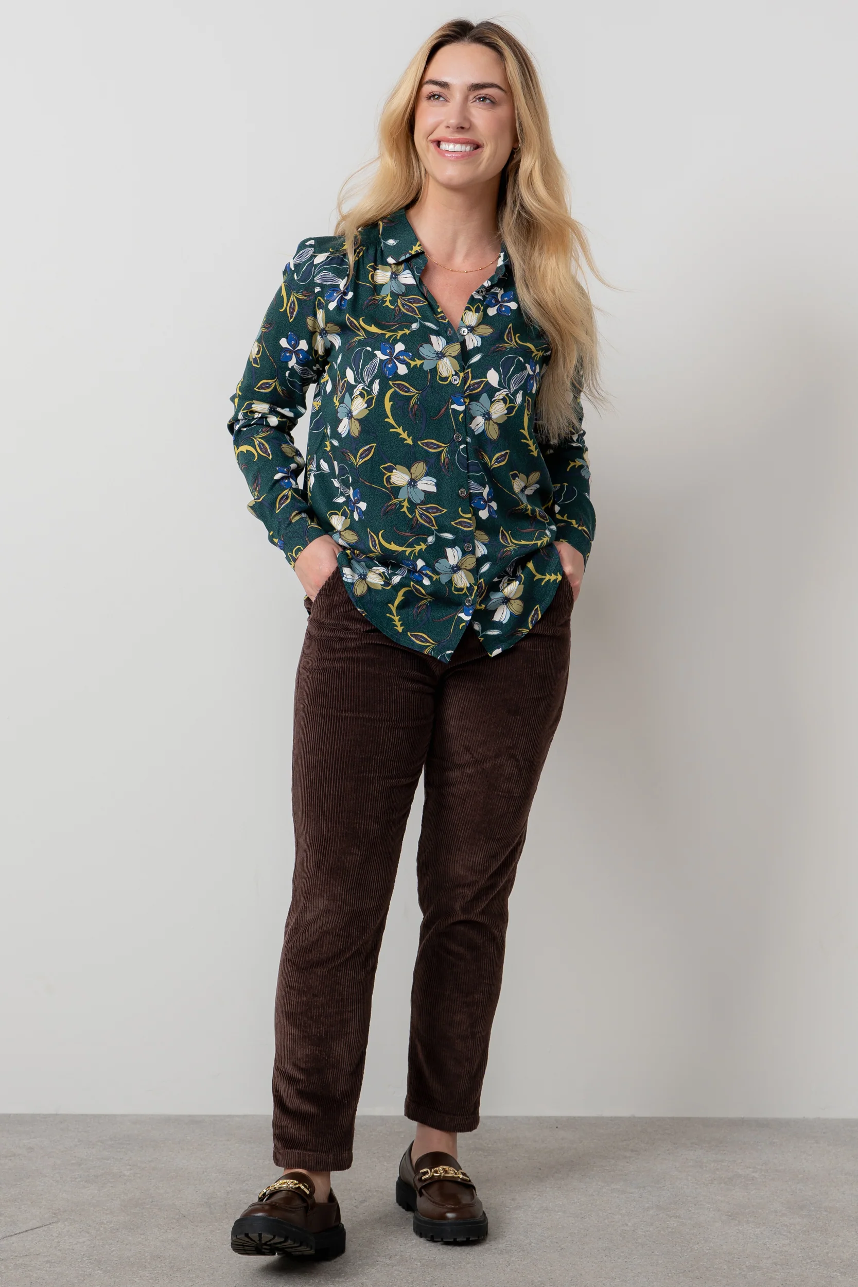 Beech Floral Print Shirt Green - Image 6