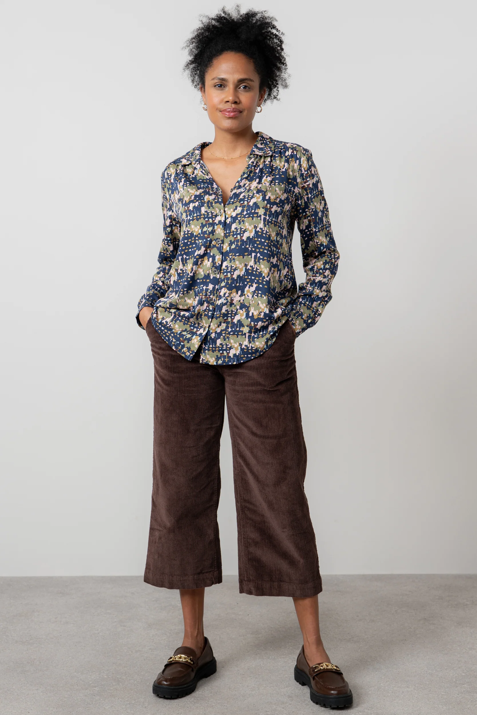 Beech Geometric Print Shirt Navy - Image 6