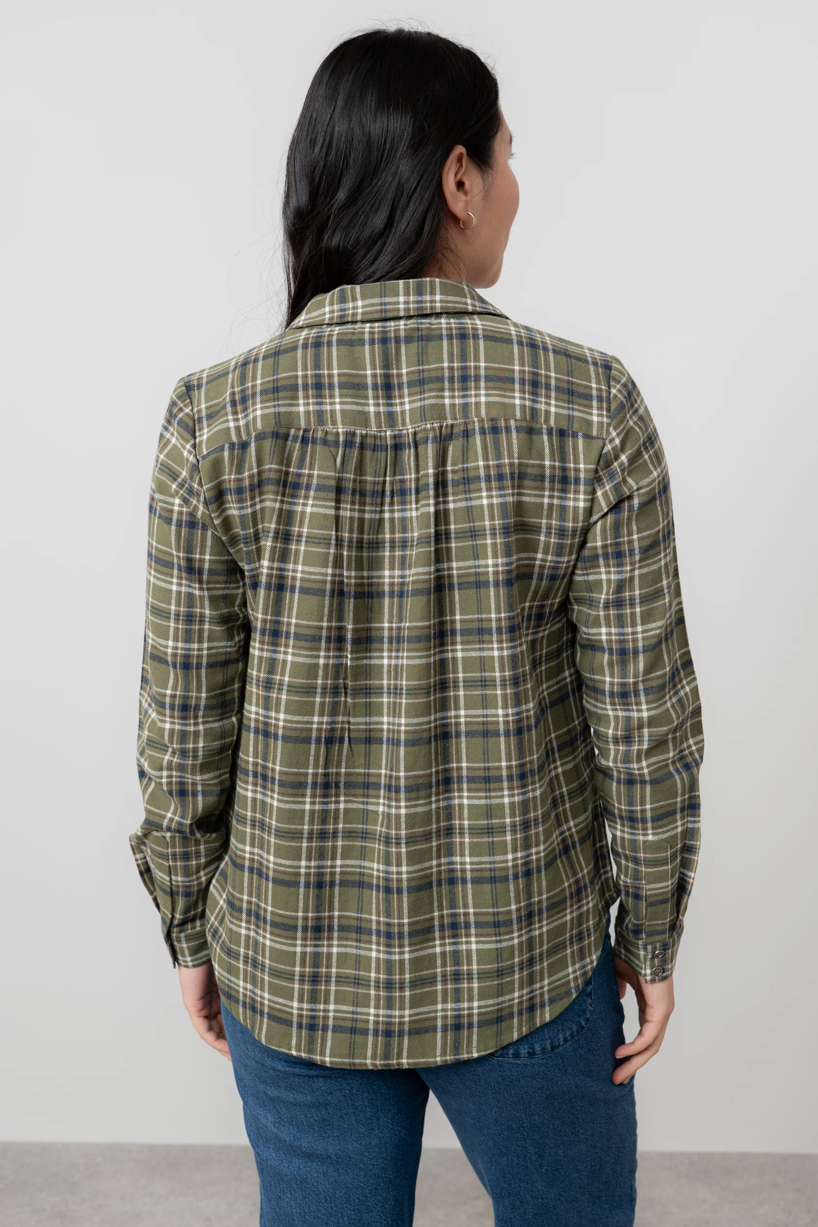 Beech Organic Brushed Cotton Checked Shirt Multicoloured - Image 5
