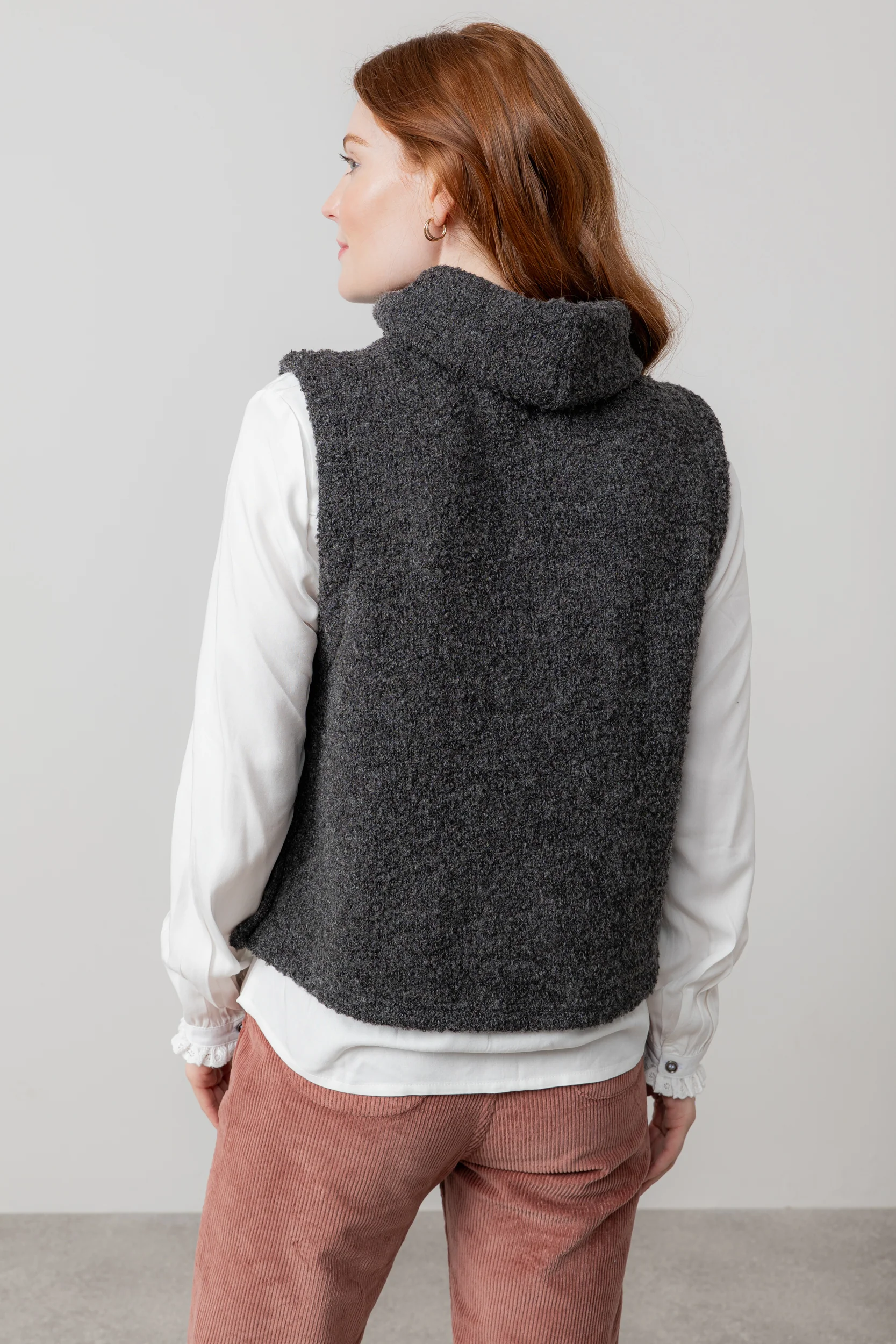 Bramble Boucle Knit Tank Charcoal - Image 4