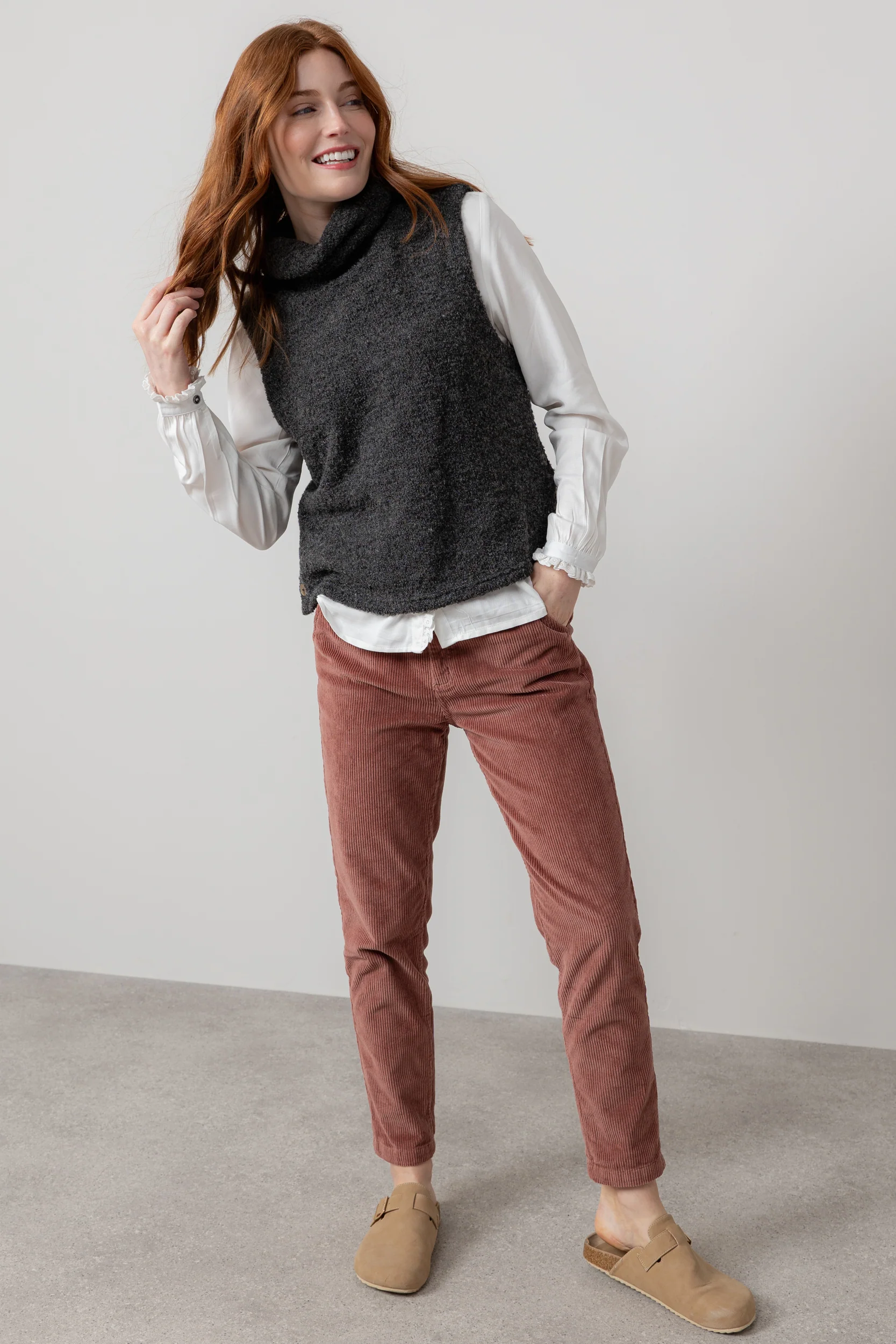Bramble Boucle Knit Tank Charcoal - Image 6