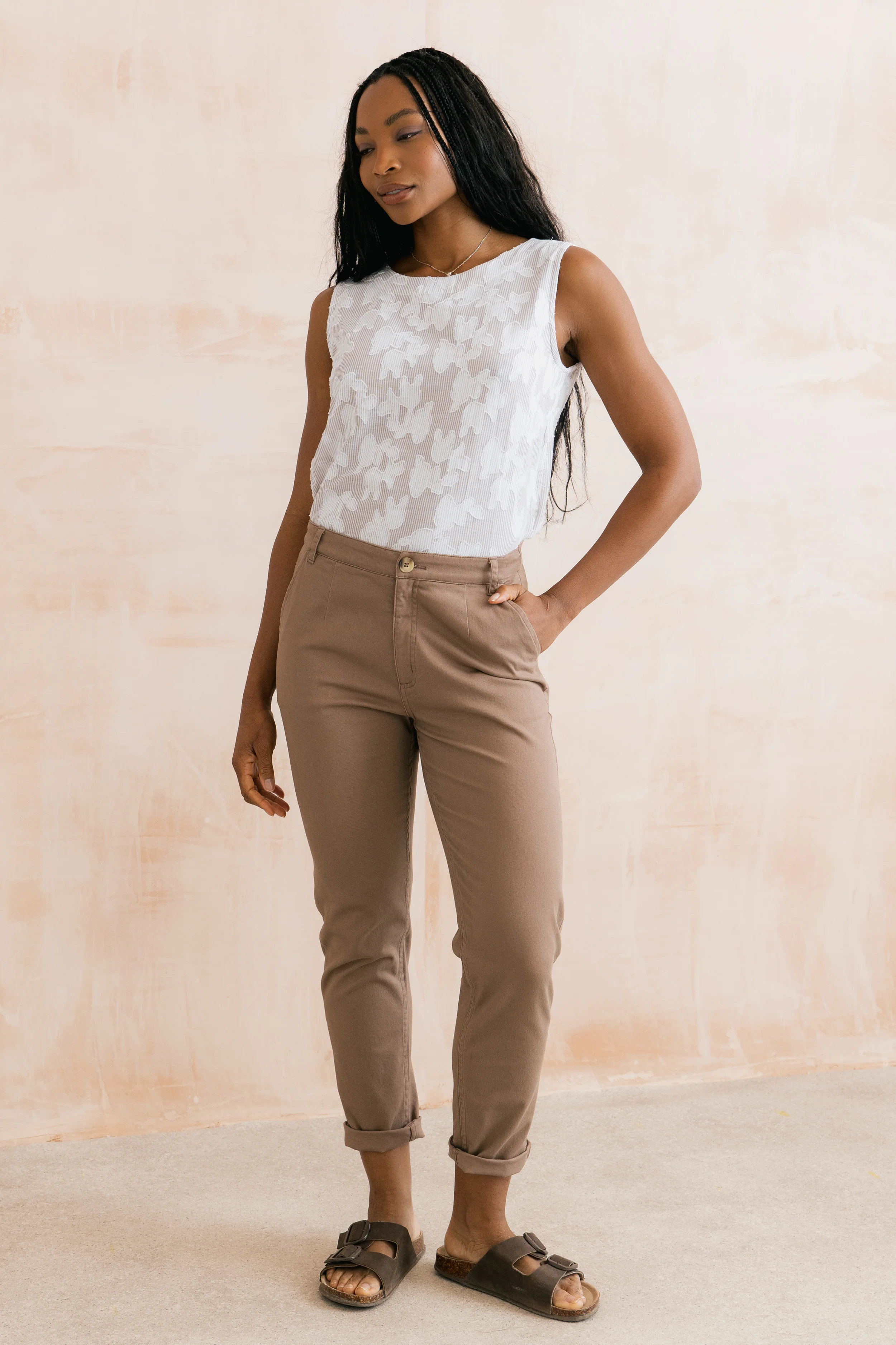 Breaker Stretch Twill Trousers Mocha - Image 6