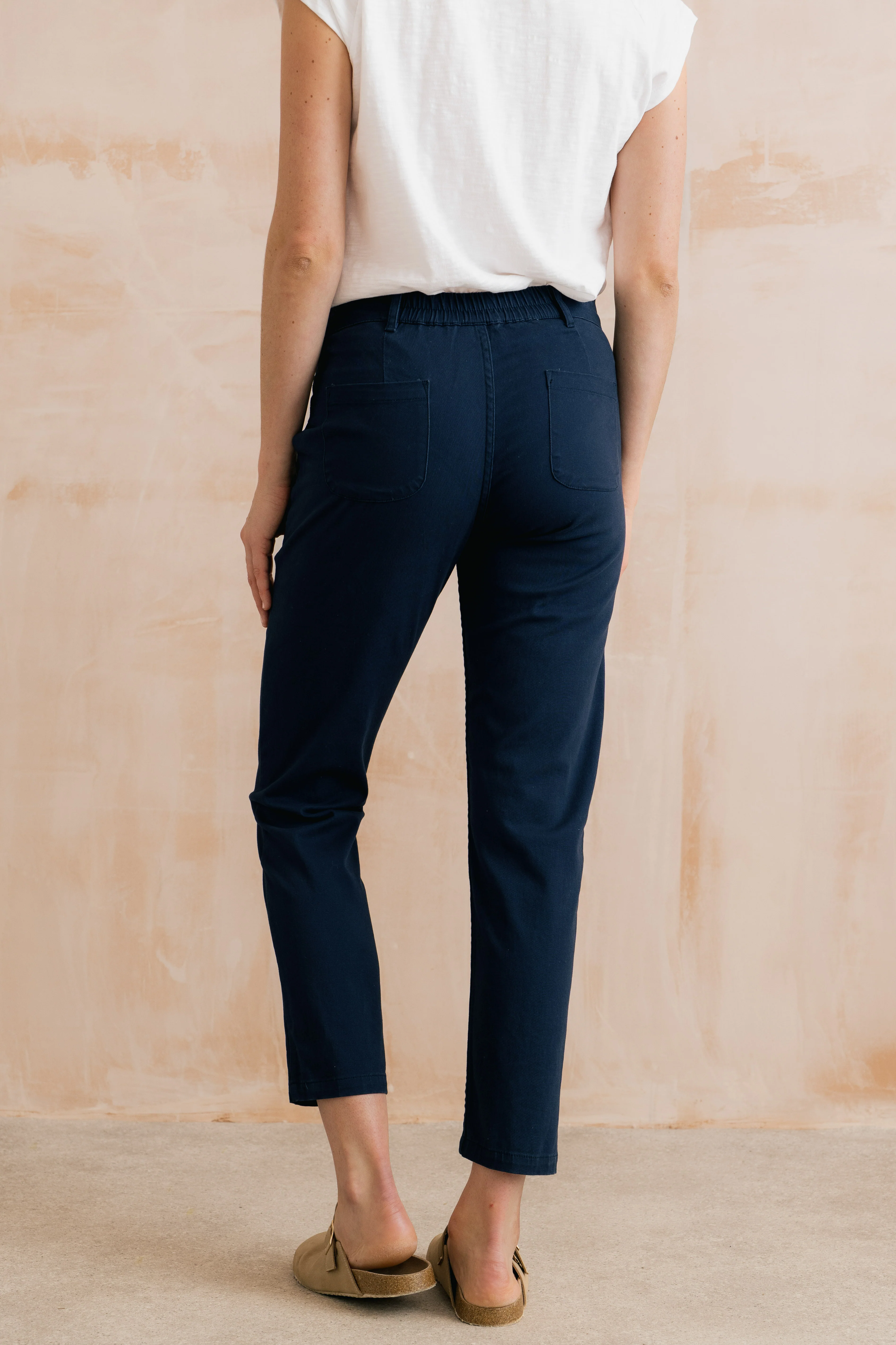 Breaker Stretch Twill Trousers Navy - Image 3