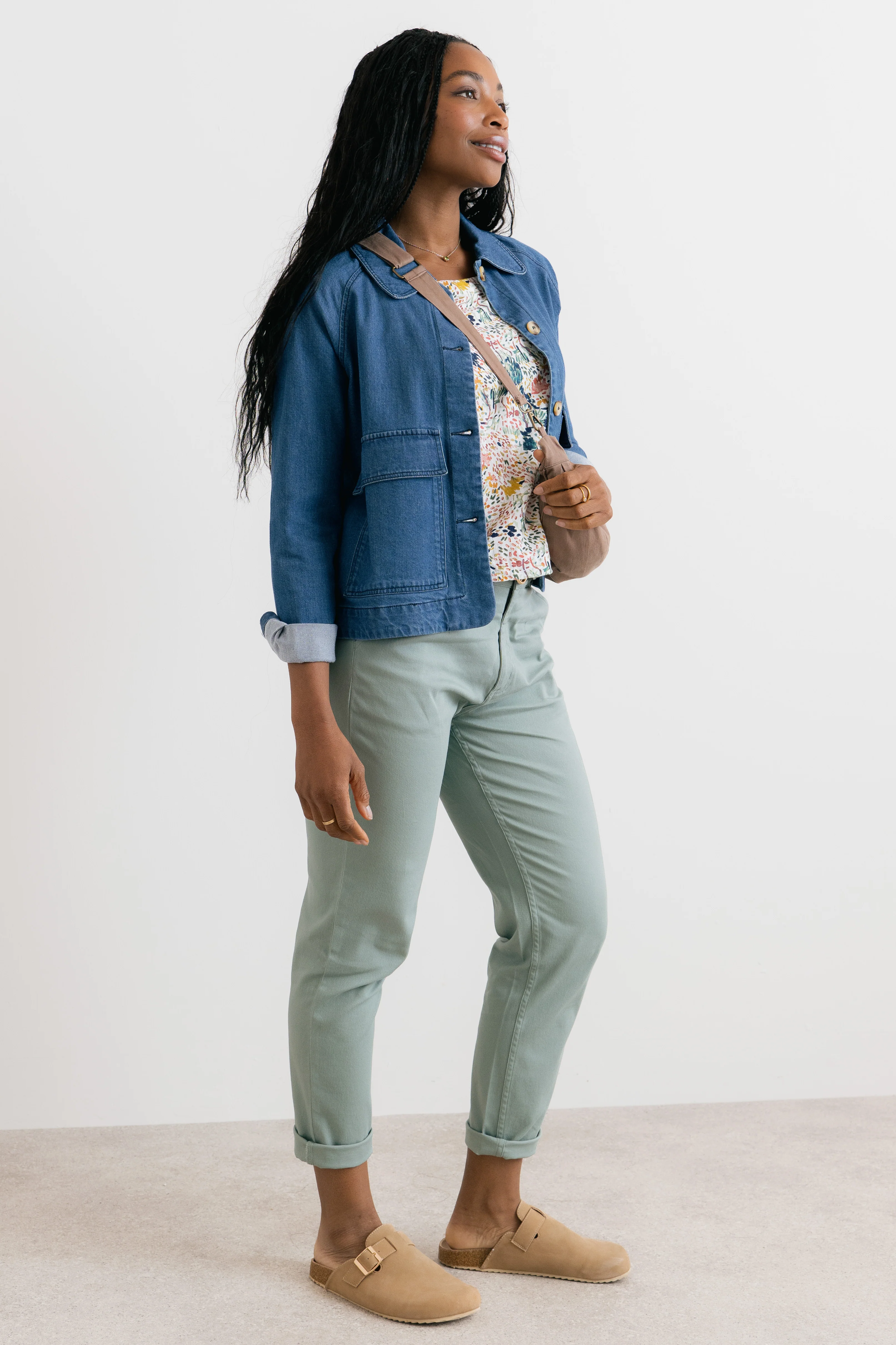 Breaker Stretch Twill Trousers Silver Sage - Image 6