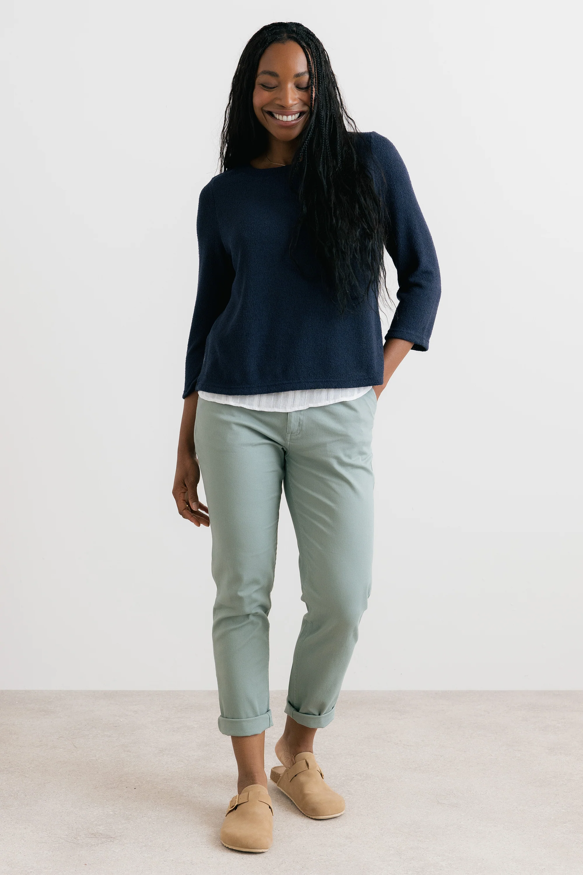 Breaker Stretch Twill Trousers Silver Sage - Image 8