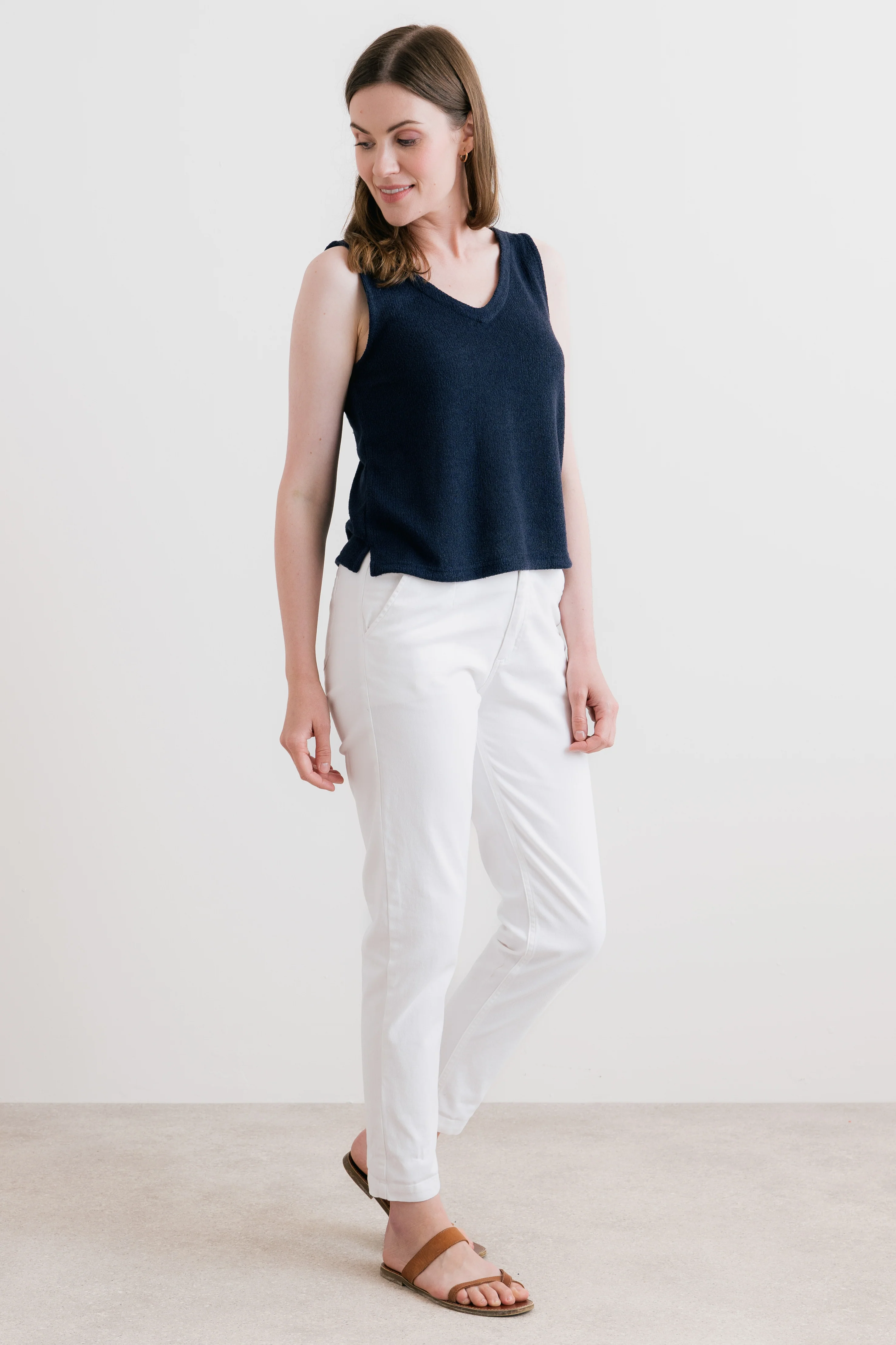 Breaker Stretch Twill Trousers White - Image 2