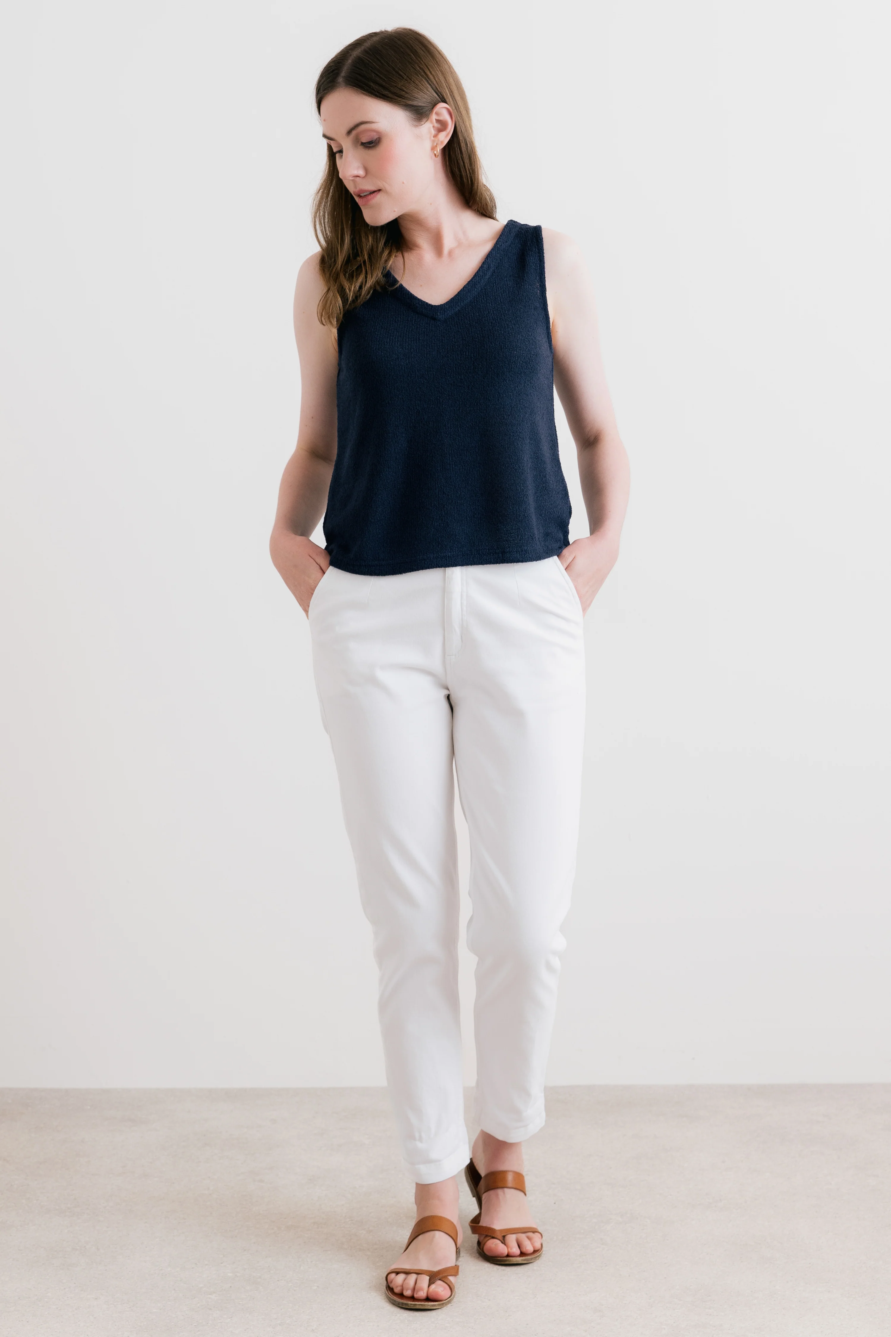 Breaker Stretch Twill Trousers White - Image 5