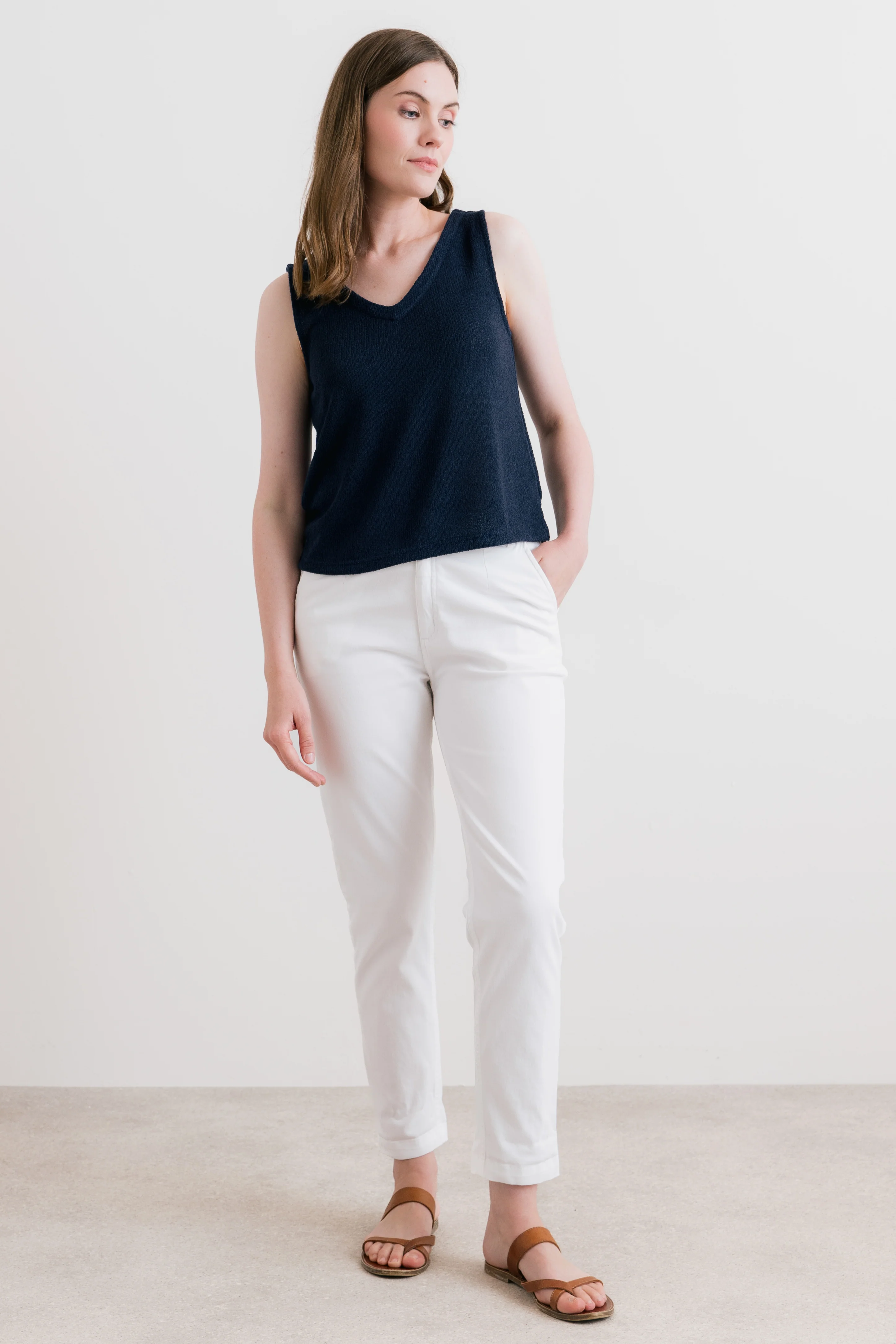 Breaker Stretch Twill Trousers White - Image 7