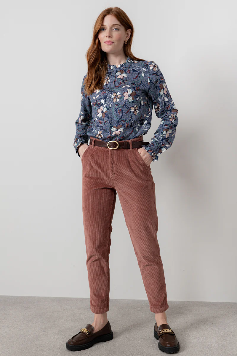 Brookend Stretch Cord Trouser Antique Rose - Image 6