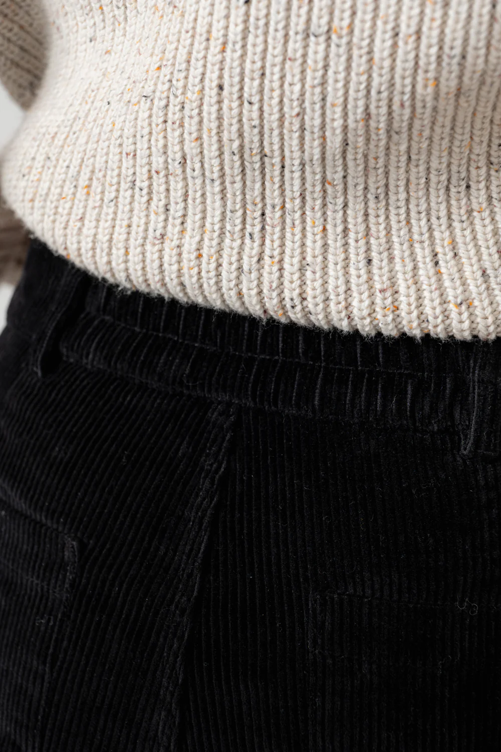 Brookend Stretch Cord Trouser Black - Image 3
