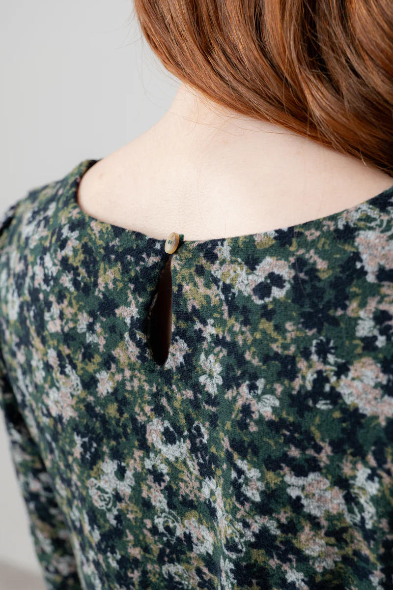 Celia Ditsy Print Midi Dress Green - Image 5