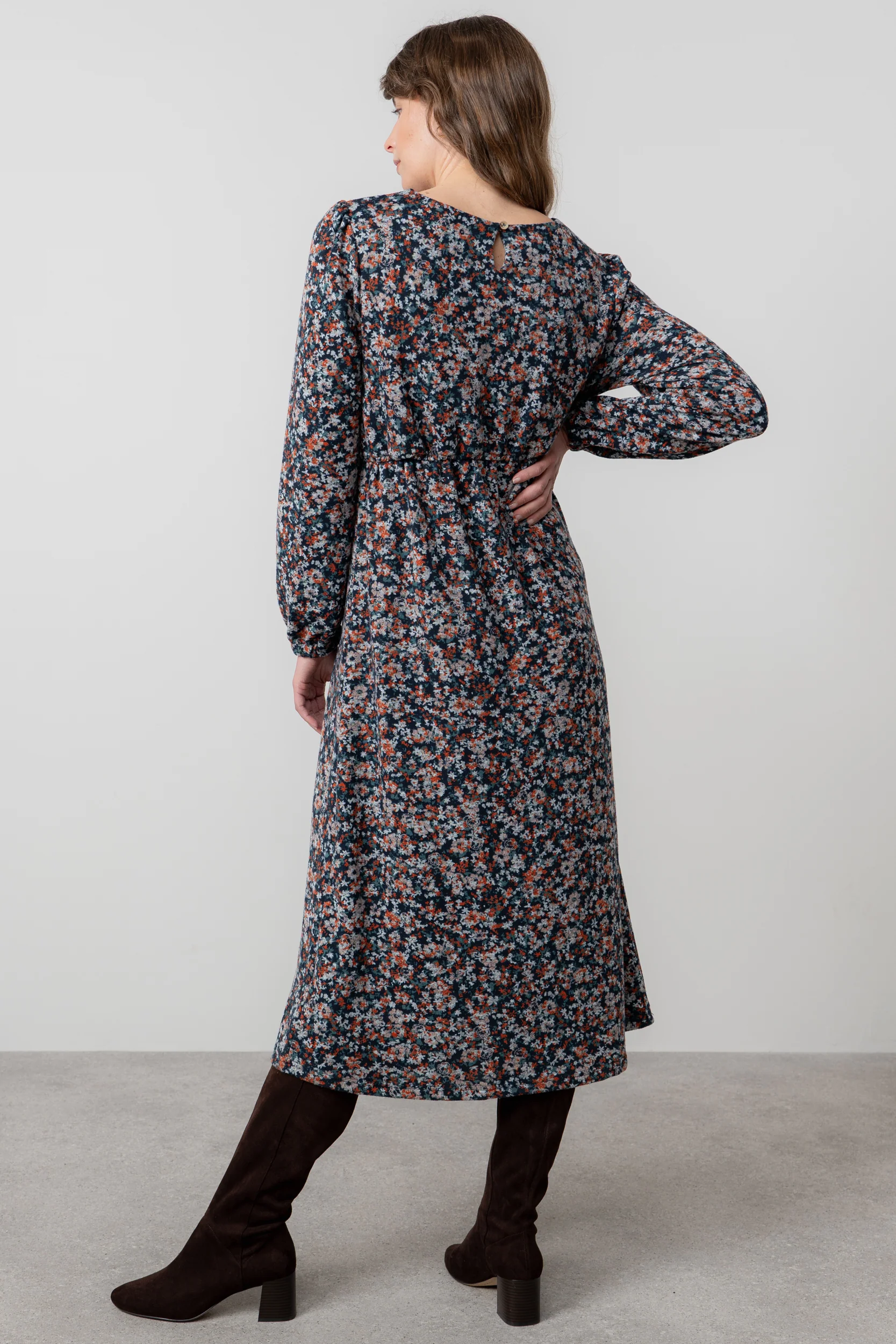 Celia Floral Print Midi Dress Red - Image 4