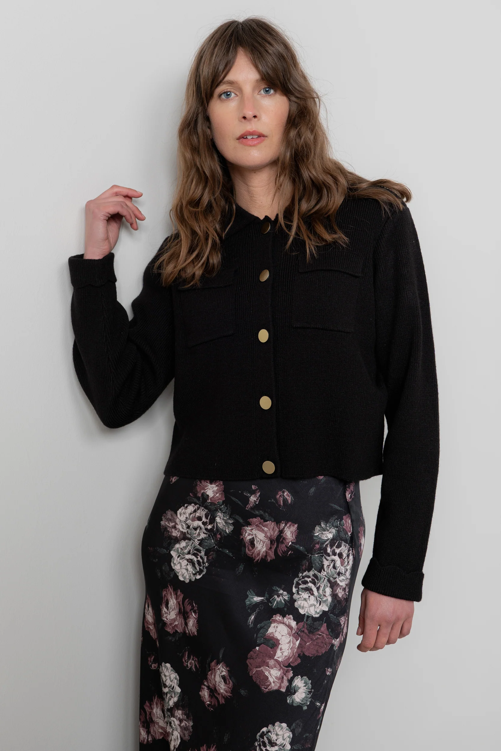 Chestnut Knitted Jacket Black - Image 2