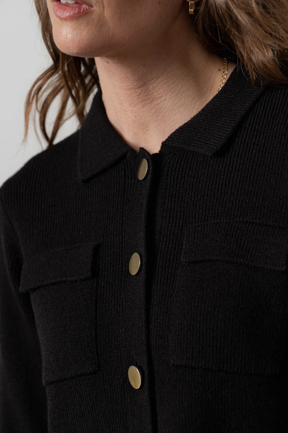 Chestnut Knitted Jacket Black - Image 6