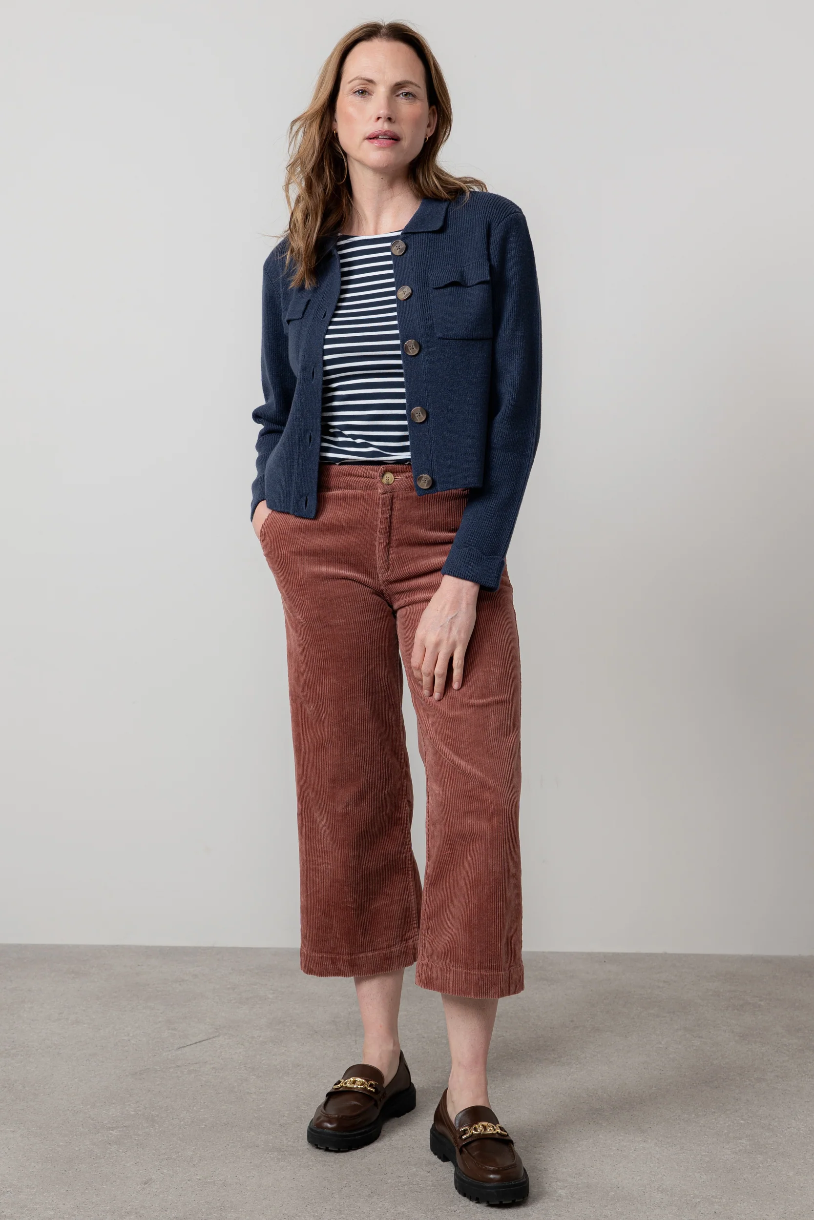 Chestnut Knitted Jacket Navy - Image 7