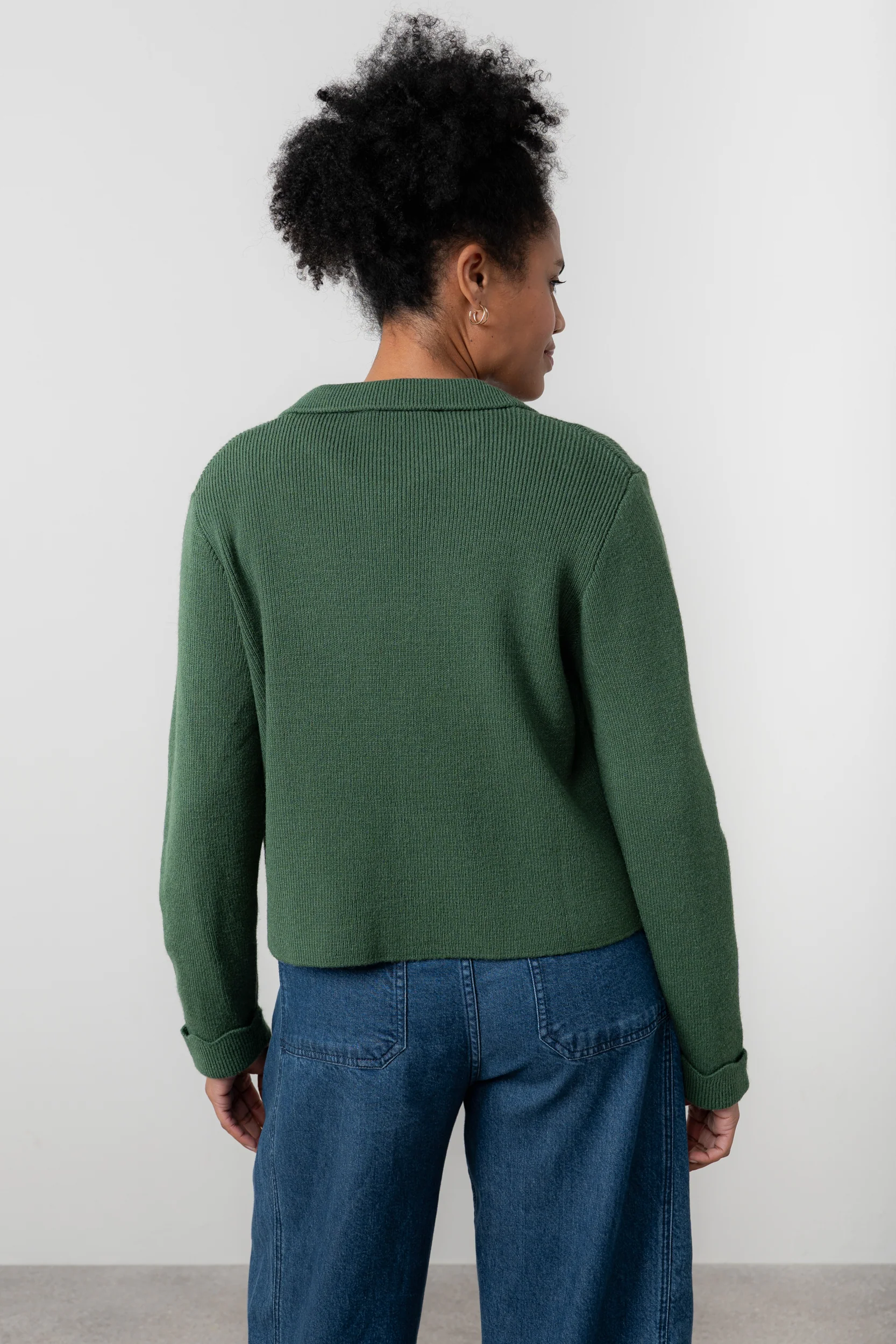 Chestnut Knitted Jacket Pine Green - Image 4