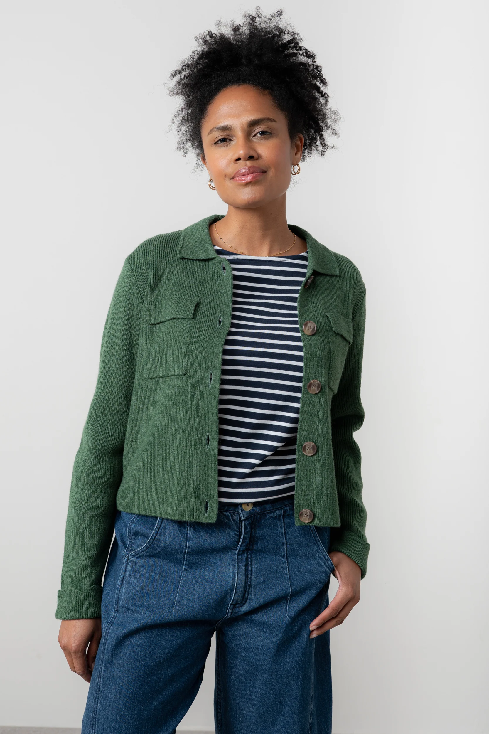 Chestnut Knitted Jacket Pine Green - Image 5