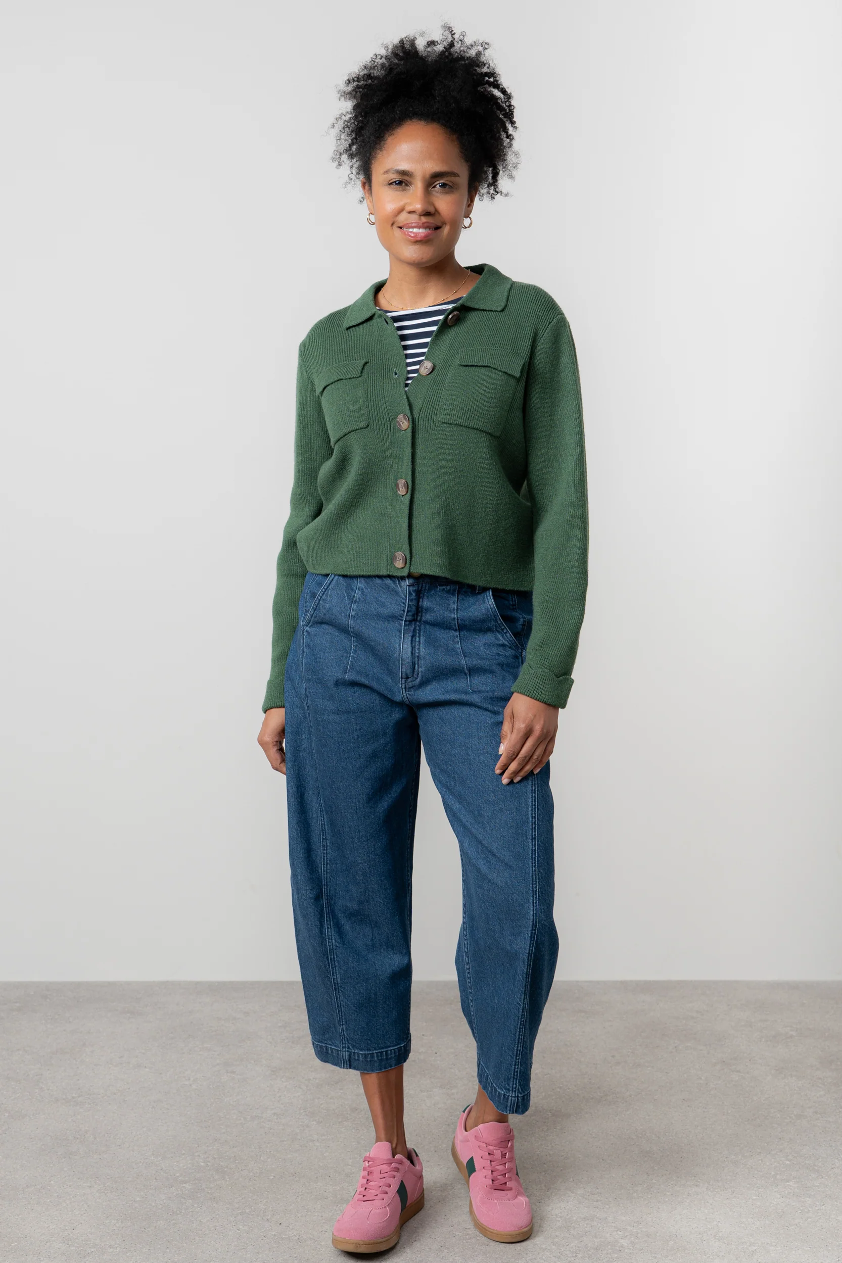 Chestnut Knitted Jacket Pine Green - Image 6
