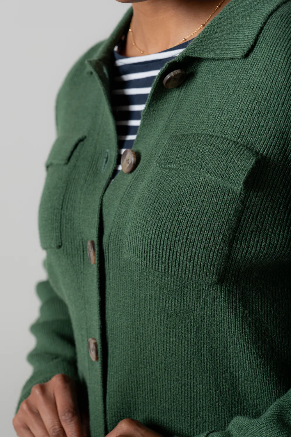 Chestnut Knitted Jacket Pine Green - Image 7