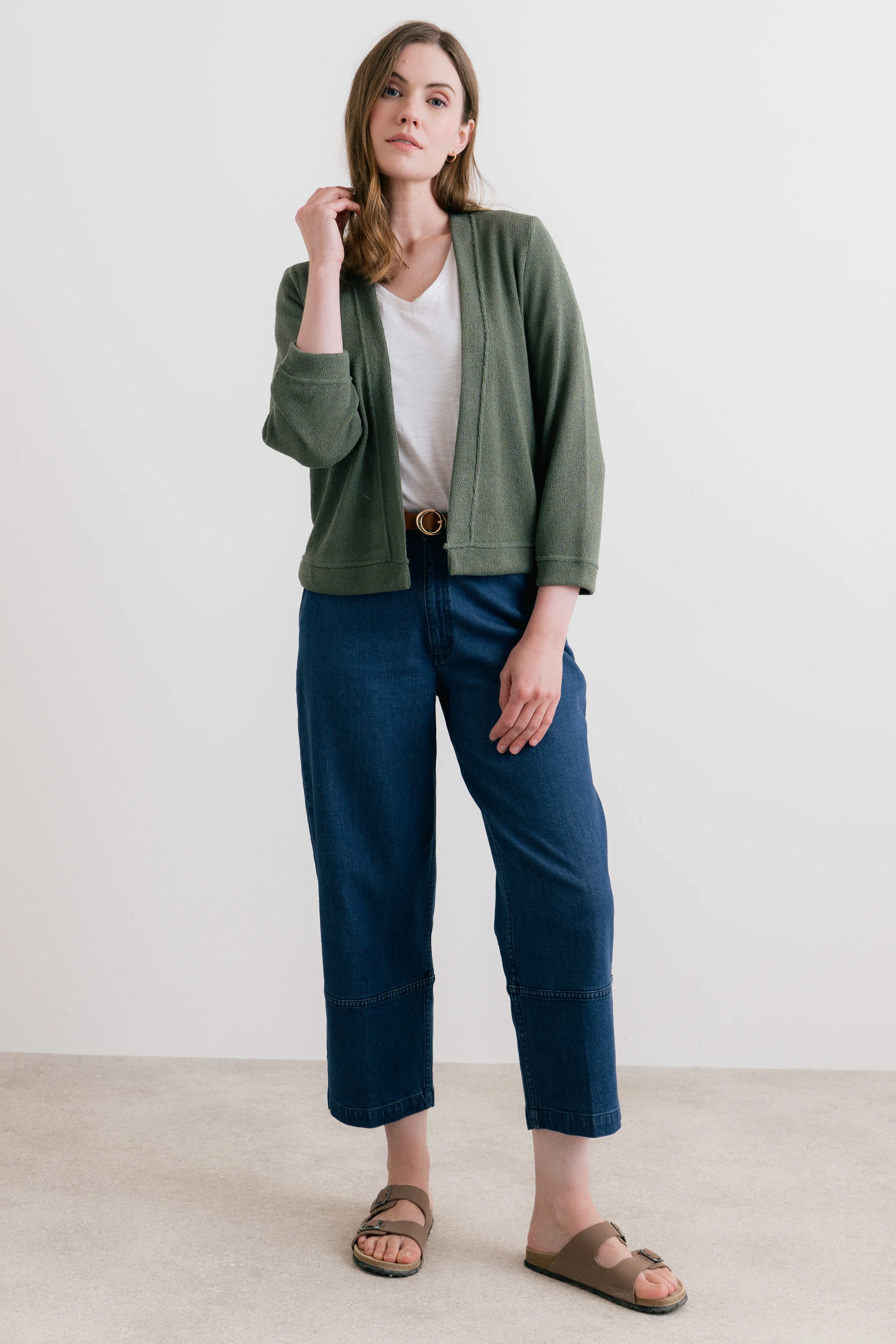 Clarissa Denim Tapered Leg Cropped Jeans - Image 4