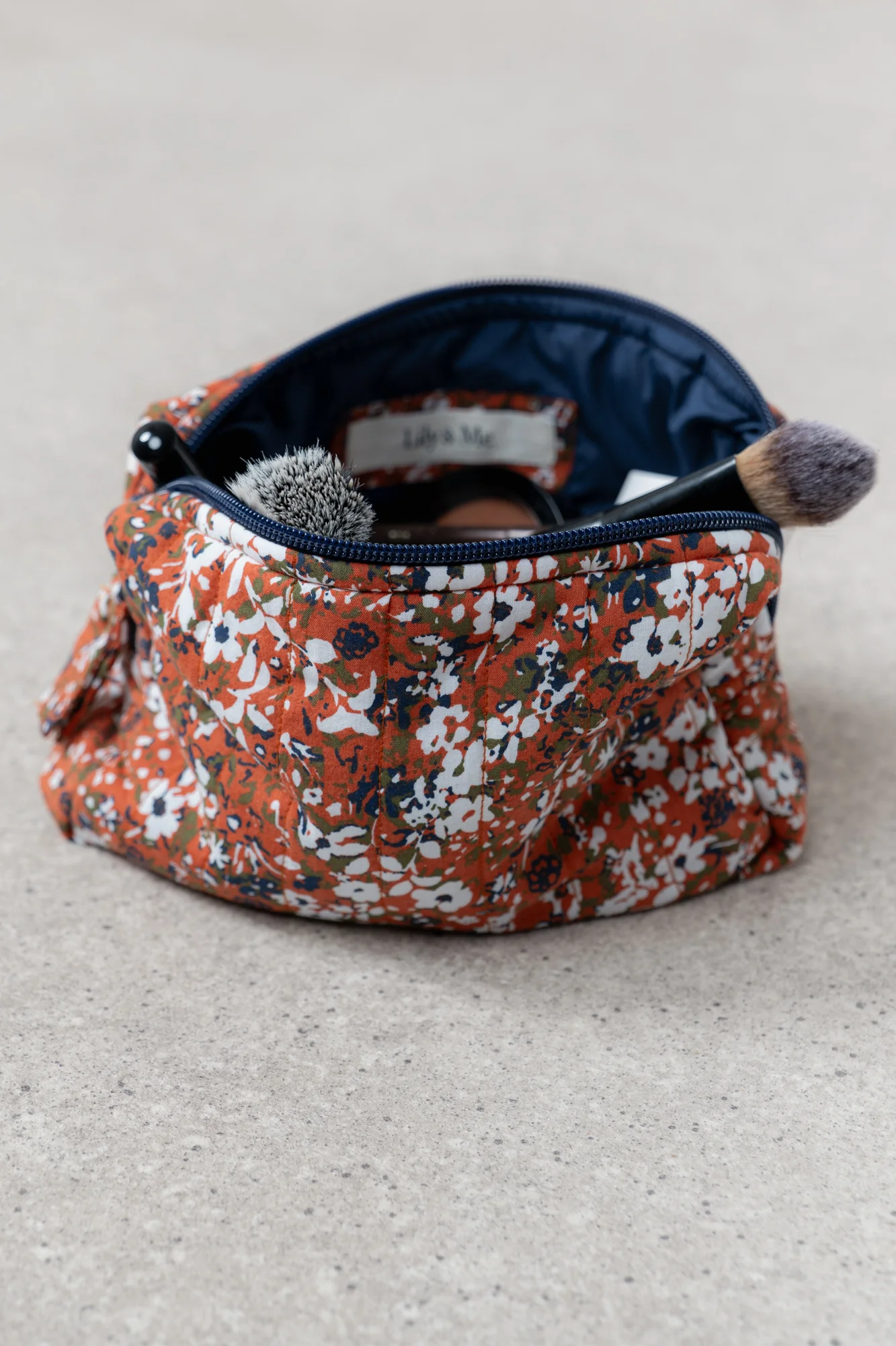 Connie Print Cosmetics Bag Ginger - Image 8