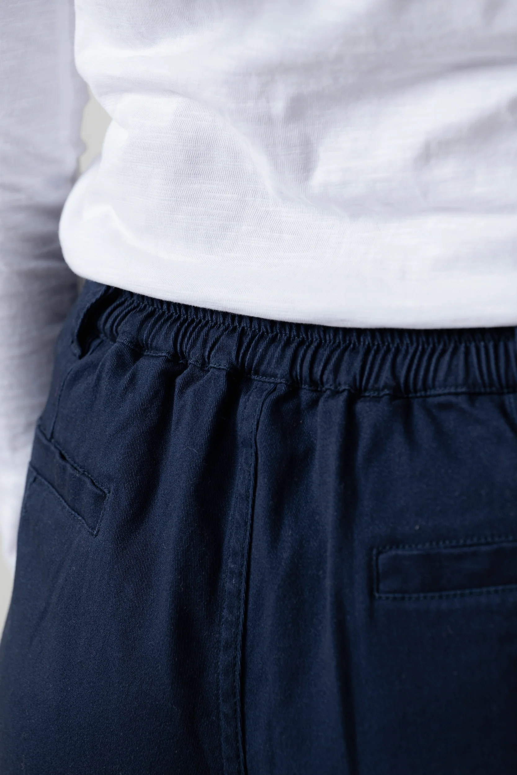 Dockside Stretch Twill Wide Leg Trousers Navy - Image 5