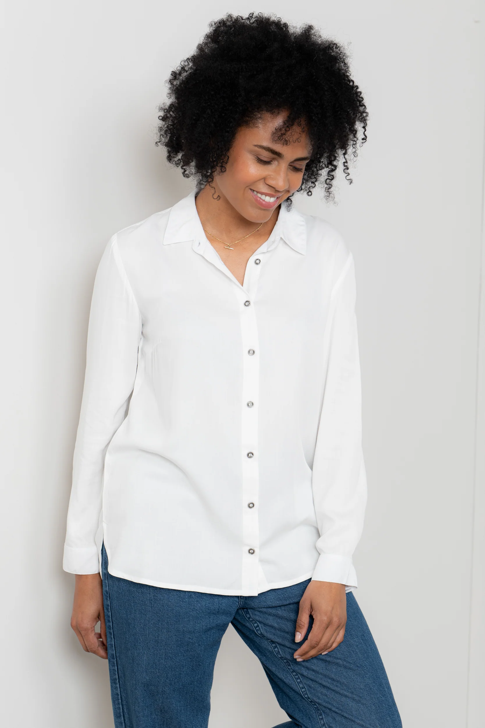 Elm Ecovero Lenzing Viscose Shirt White - Image 3