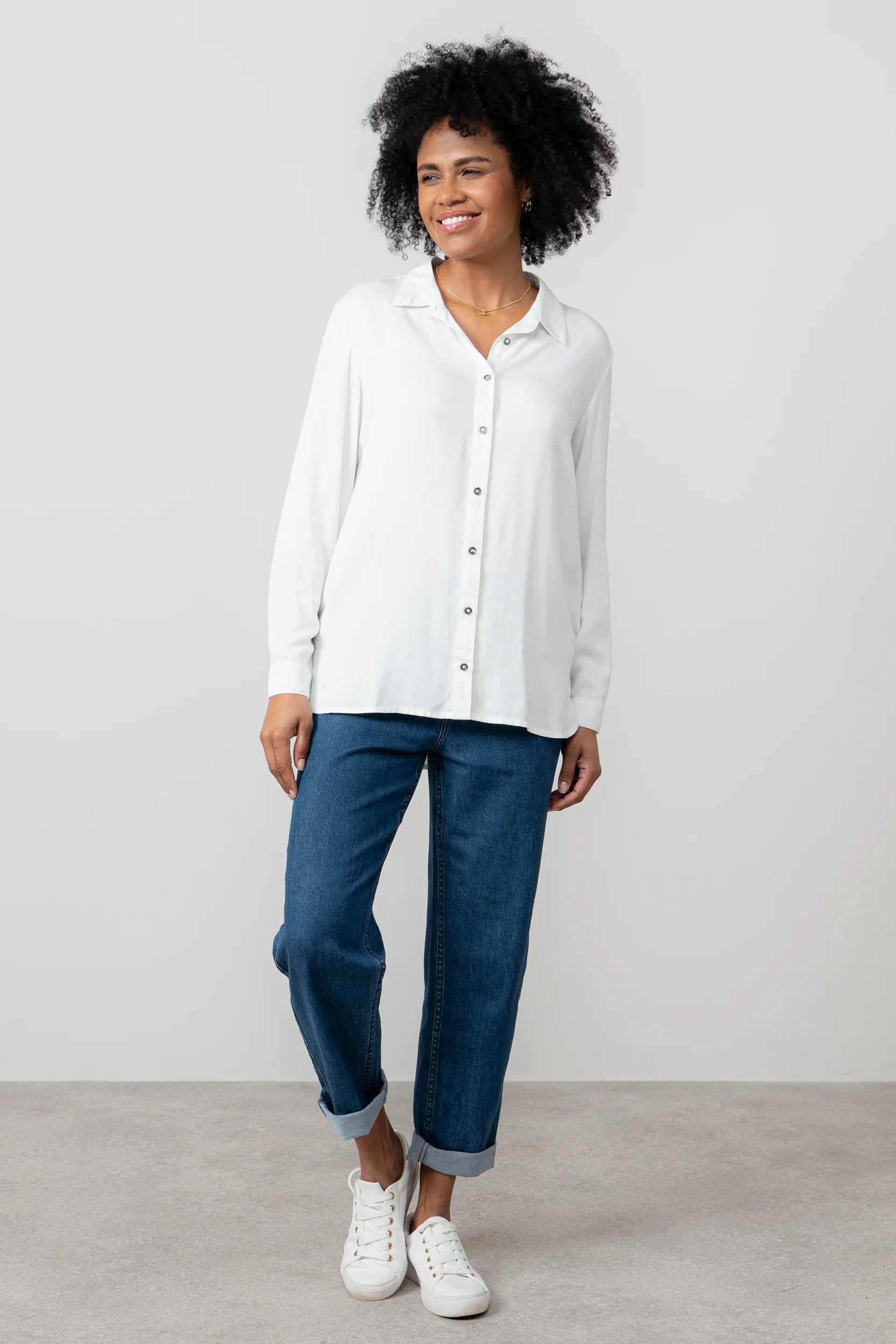Elm Ecovero Lenzing Viscose Shirt White - Image 5