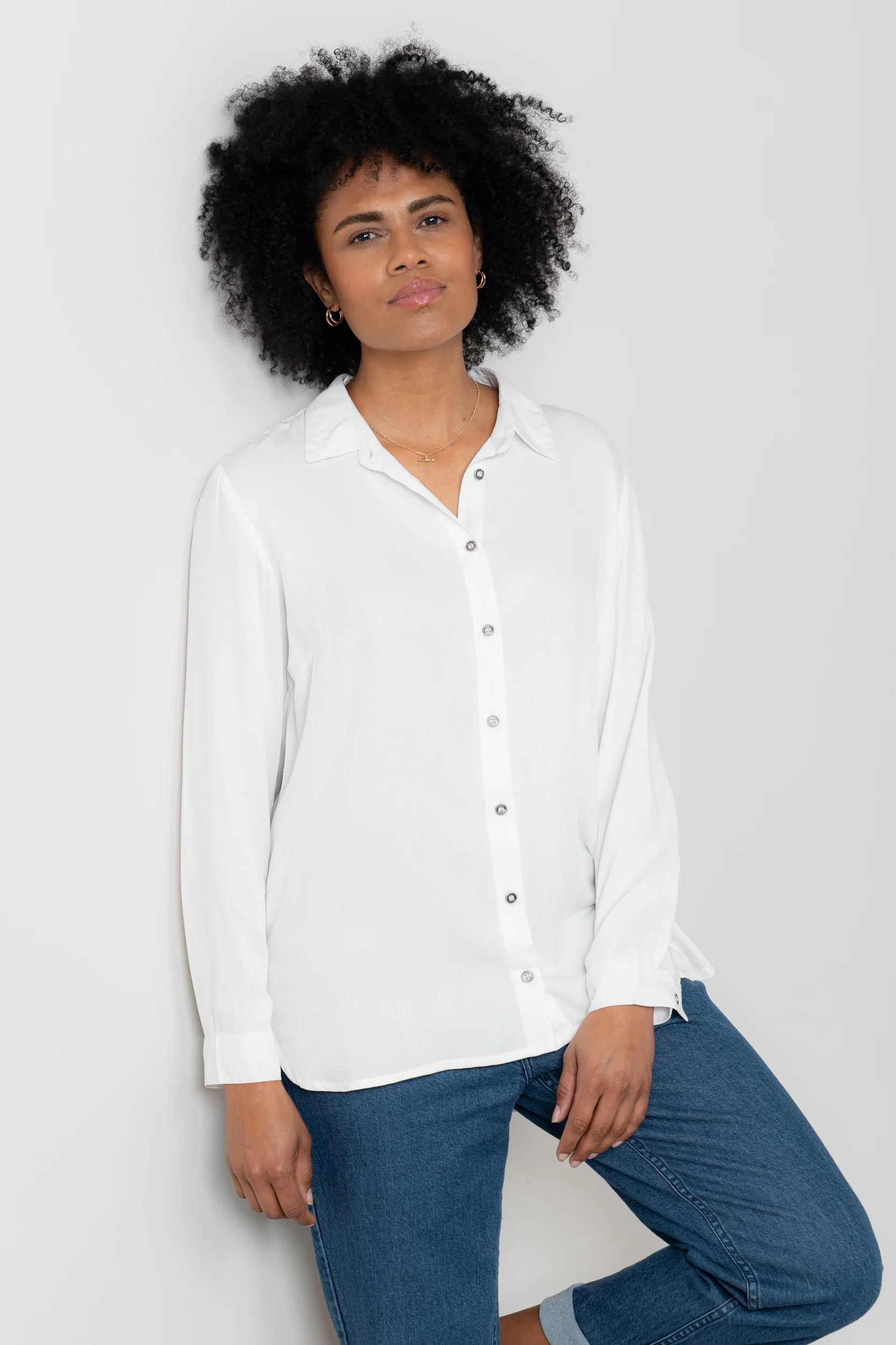 Elm Ecovero Lenzing Viscose Shirt White - Image 6