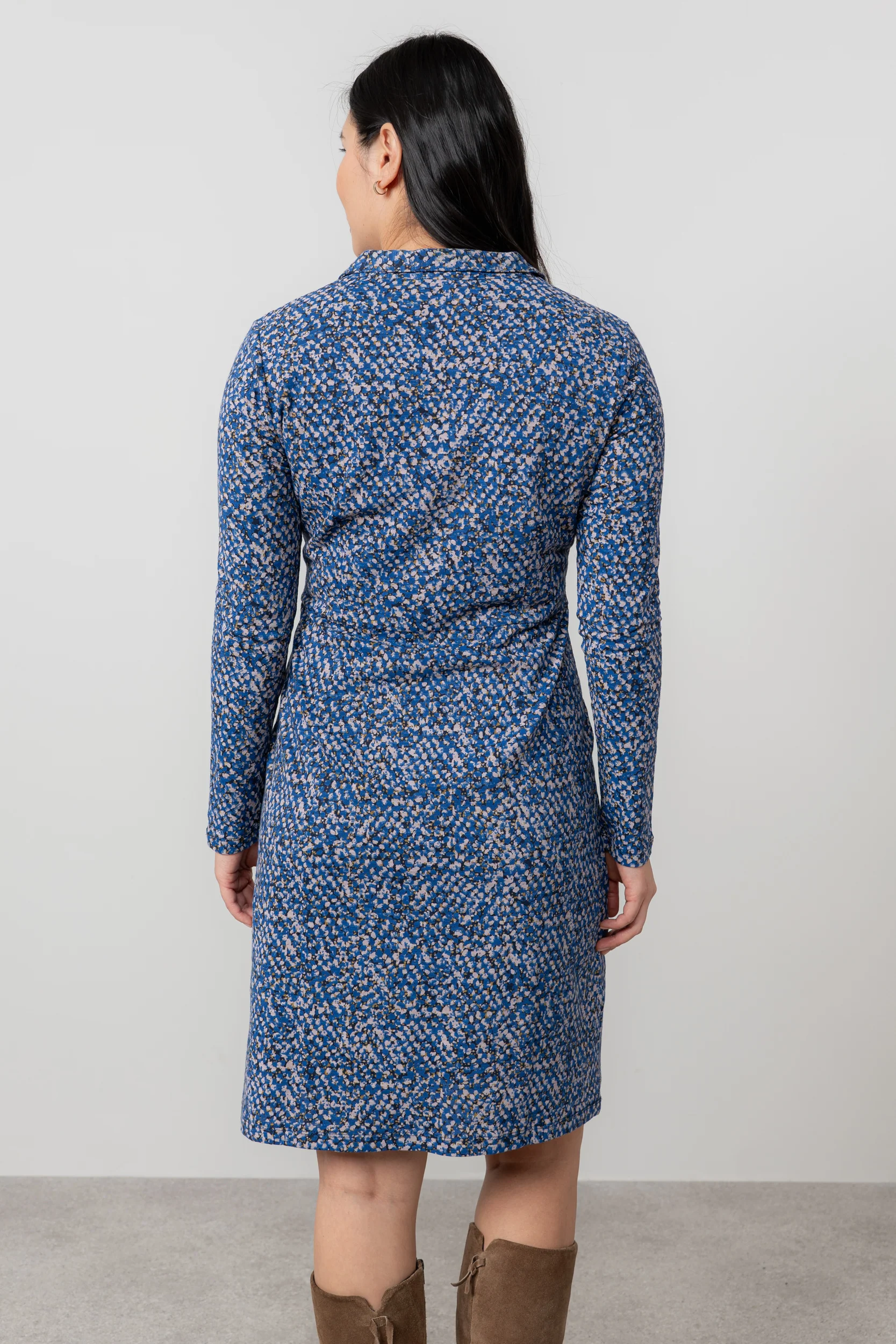 Elmore Organic Cotton Jersey Shirt Dress Cobalt - Image 3