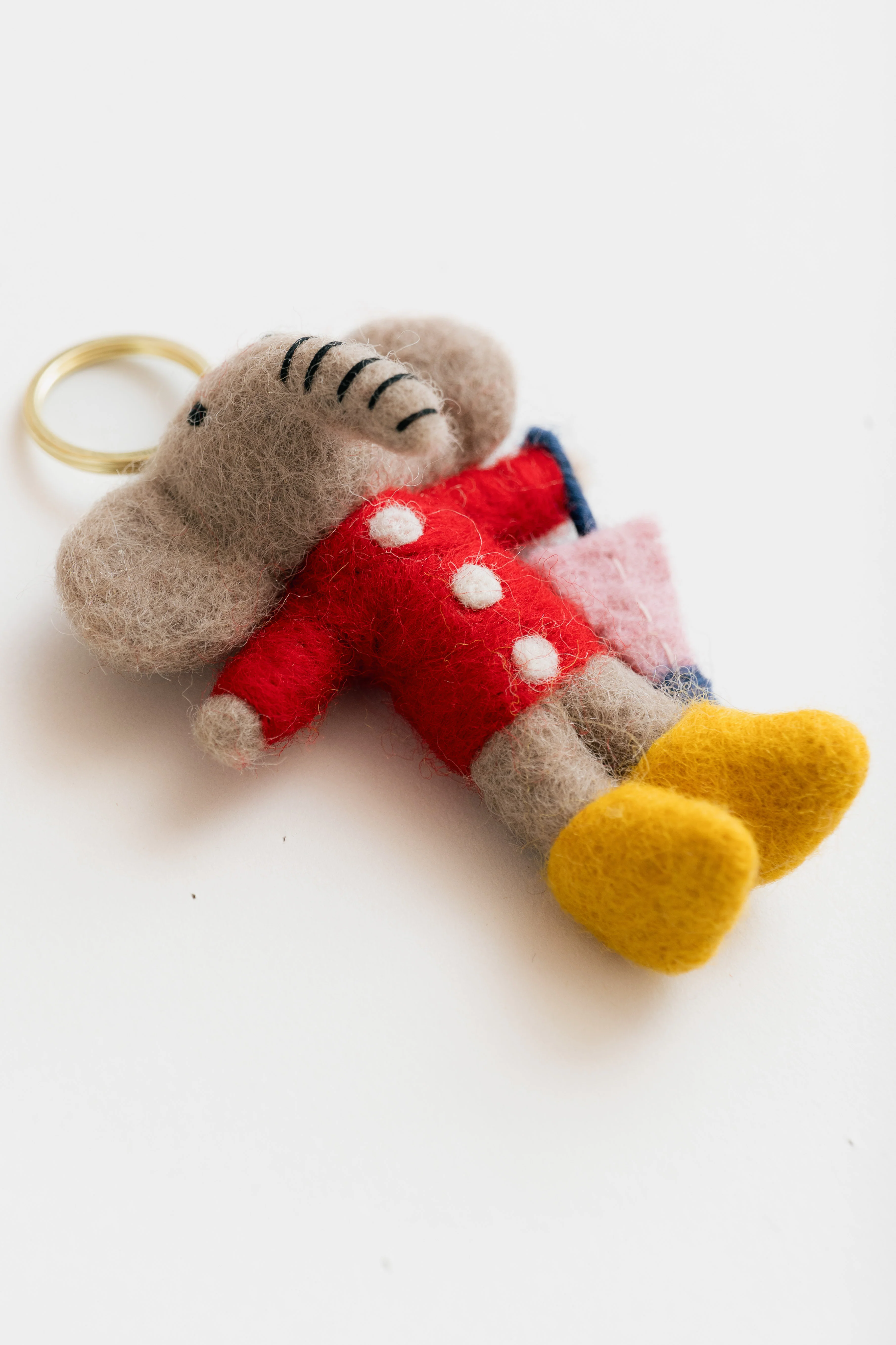 Elodie Elephant Felt Keyring - Image 4