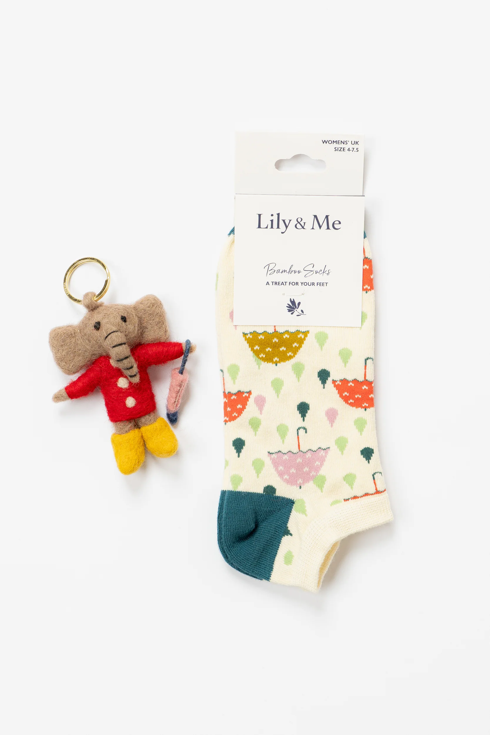 Elodie Elephant Trainer Socks And Decoration Giftbox - Image 2