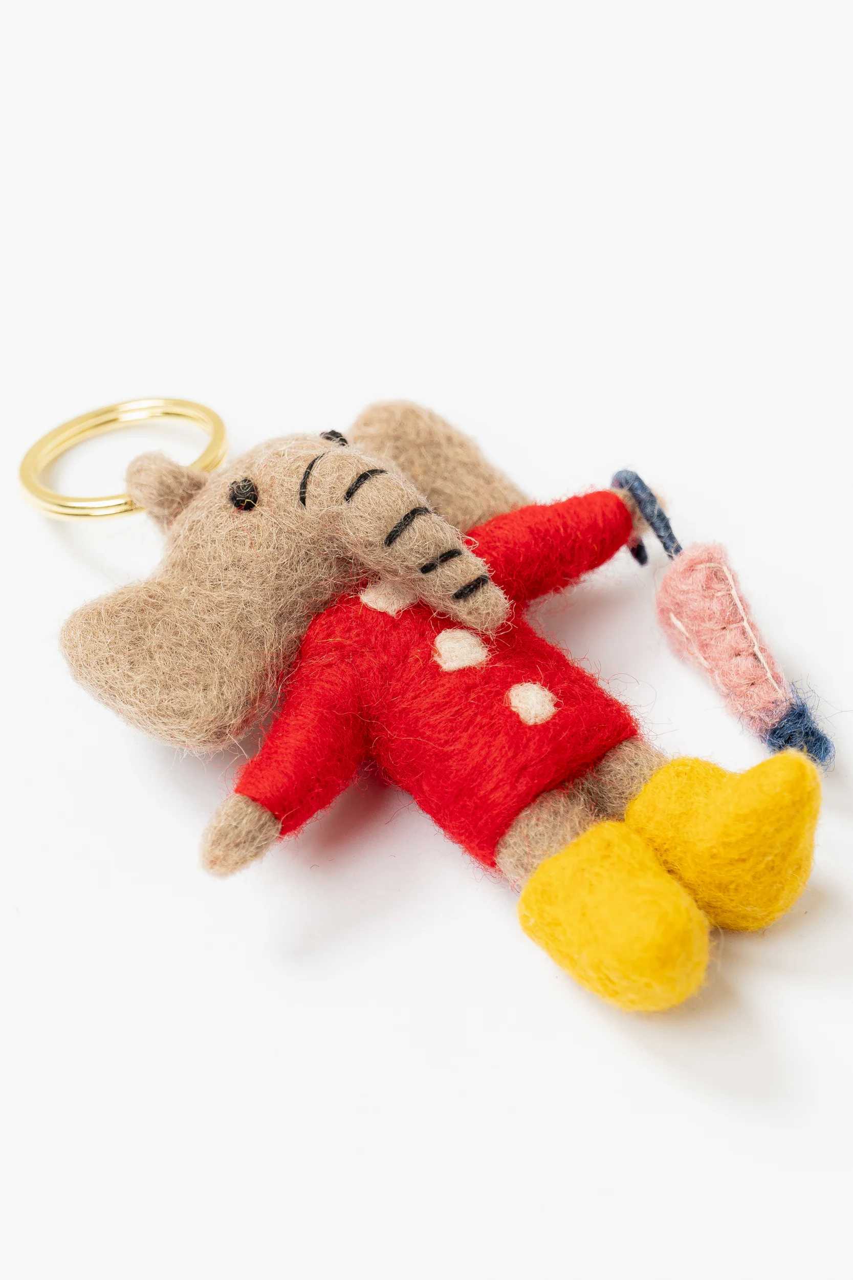 Elodie Elephant Felt Keyring - Image 2