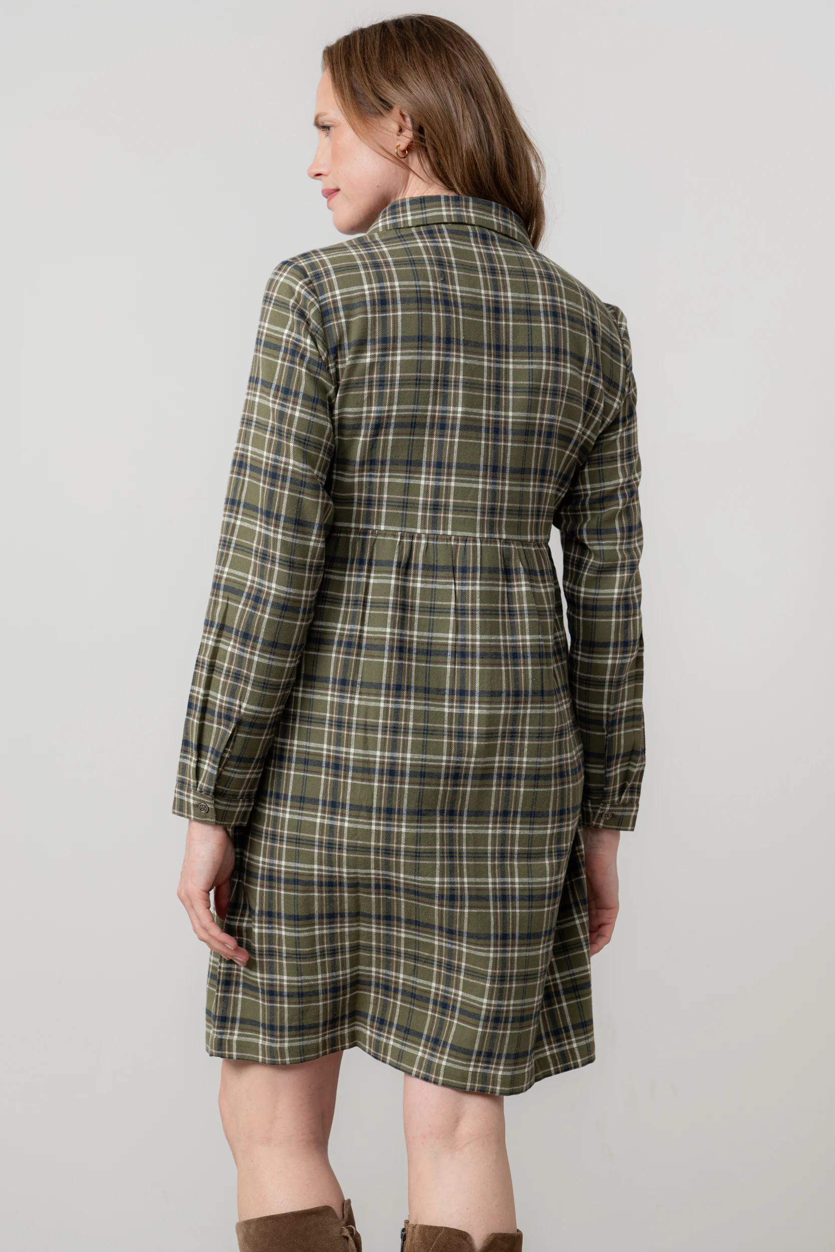 Emma Organic Brushed Cotton Shift Dress Multi - Image 4