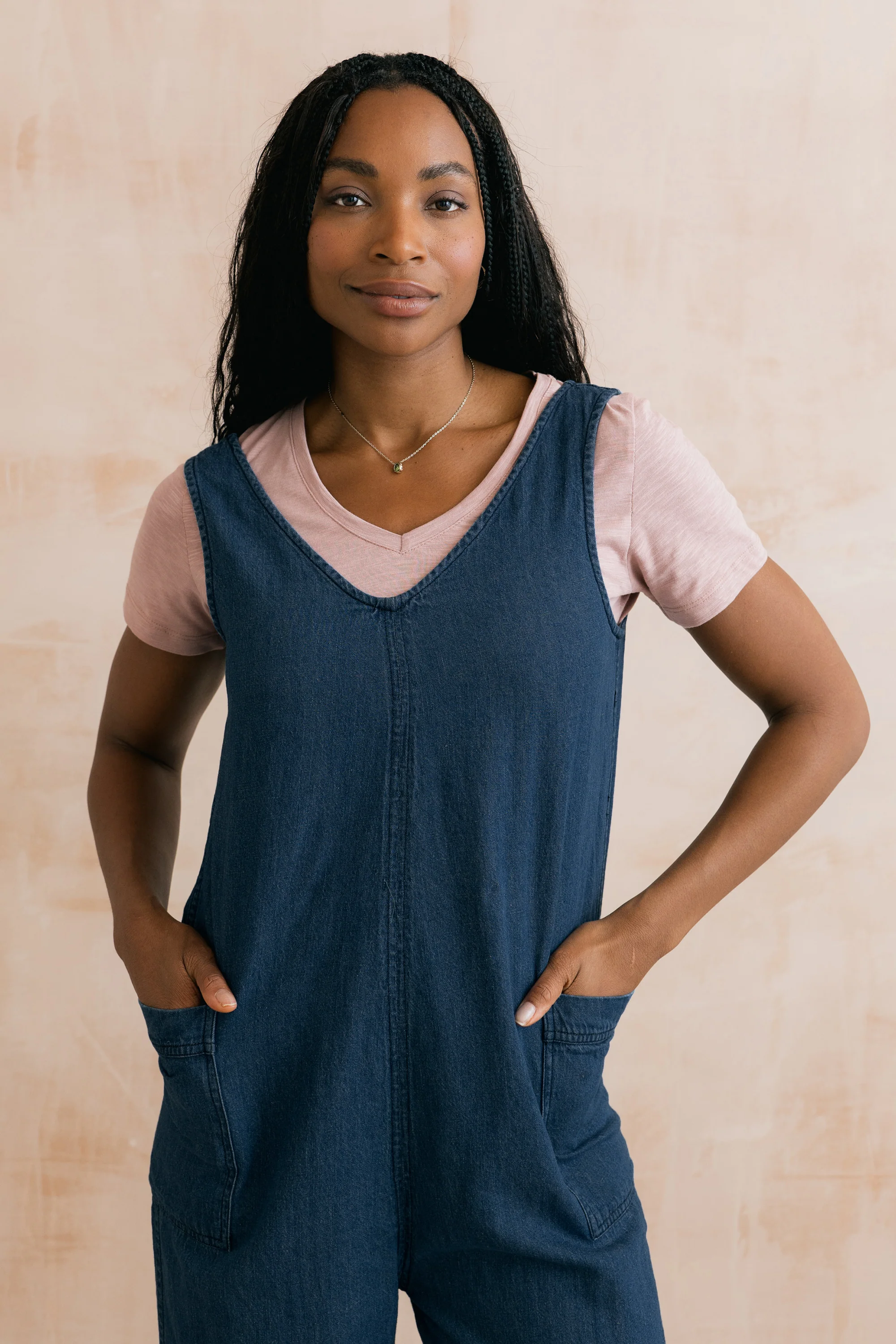 Erica Denim Wide Leg Jumpsuit - Image 5
