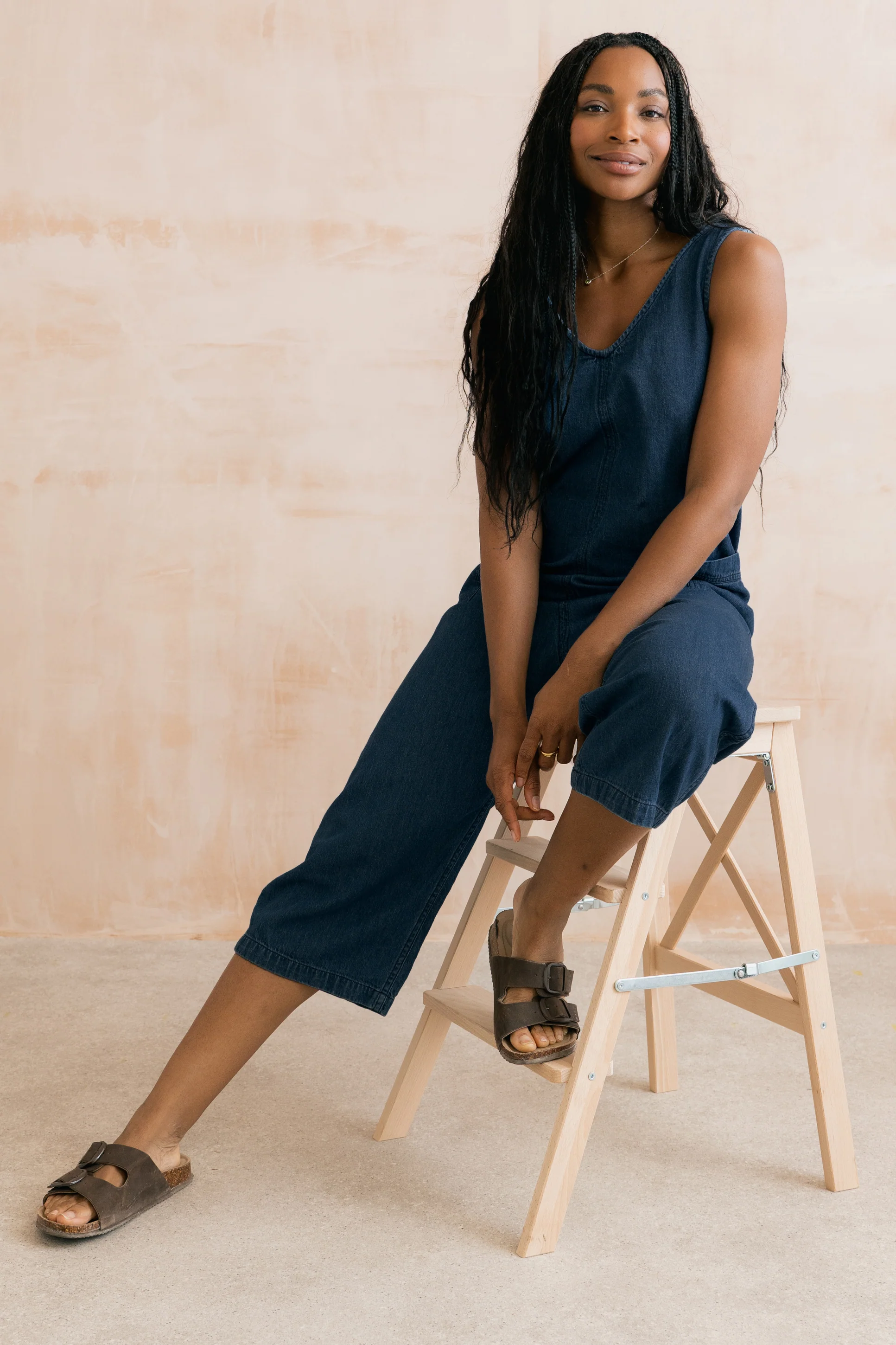 Erica Denim Wide Leg Jumpsuit - Image 6