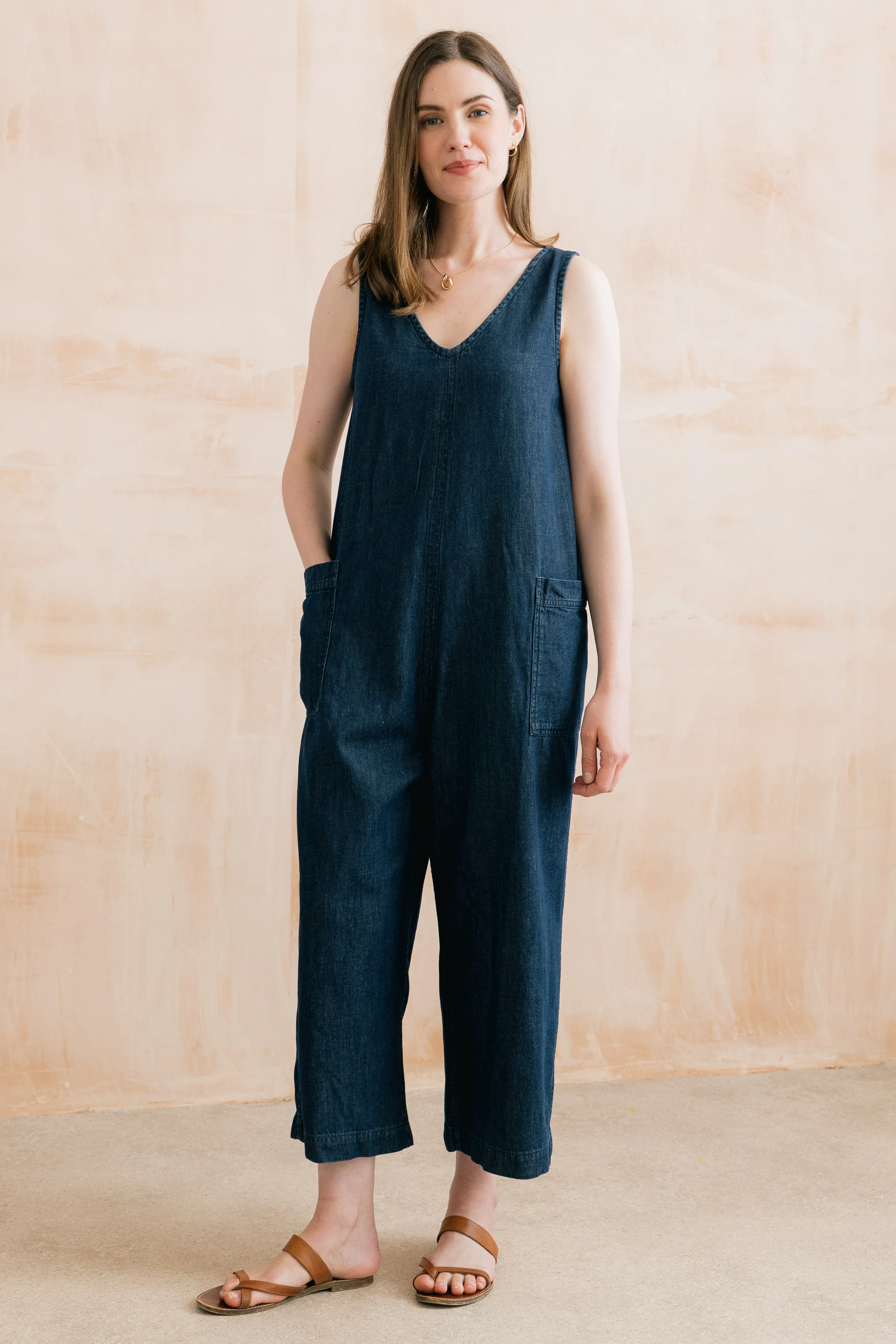 Erica Denim Wide Leg Jumpsuit - Image 7