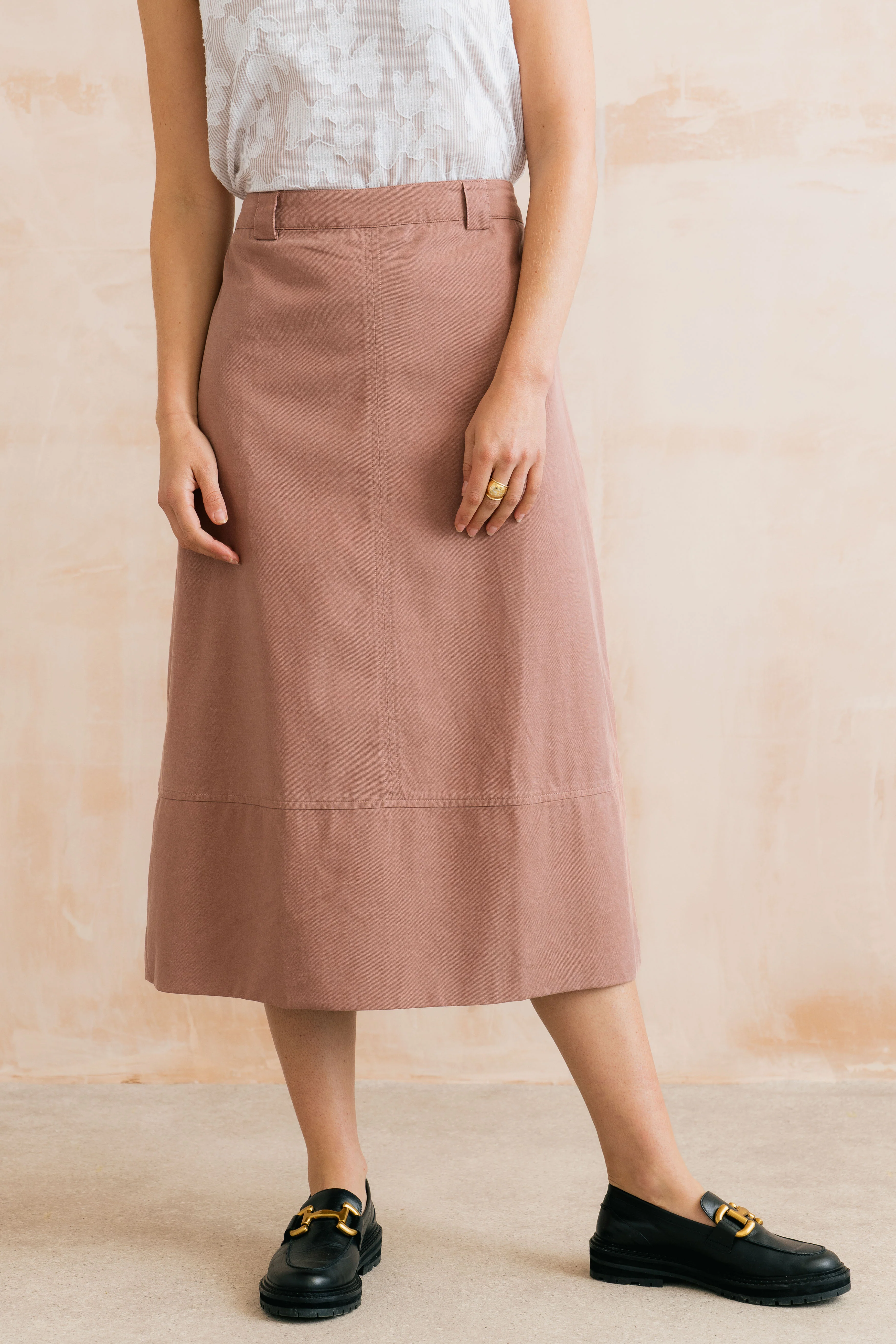 Estuary Midi Skirt Soft Pink - Image 3