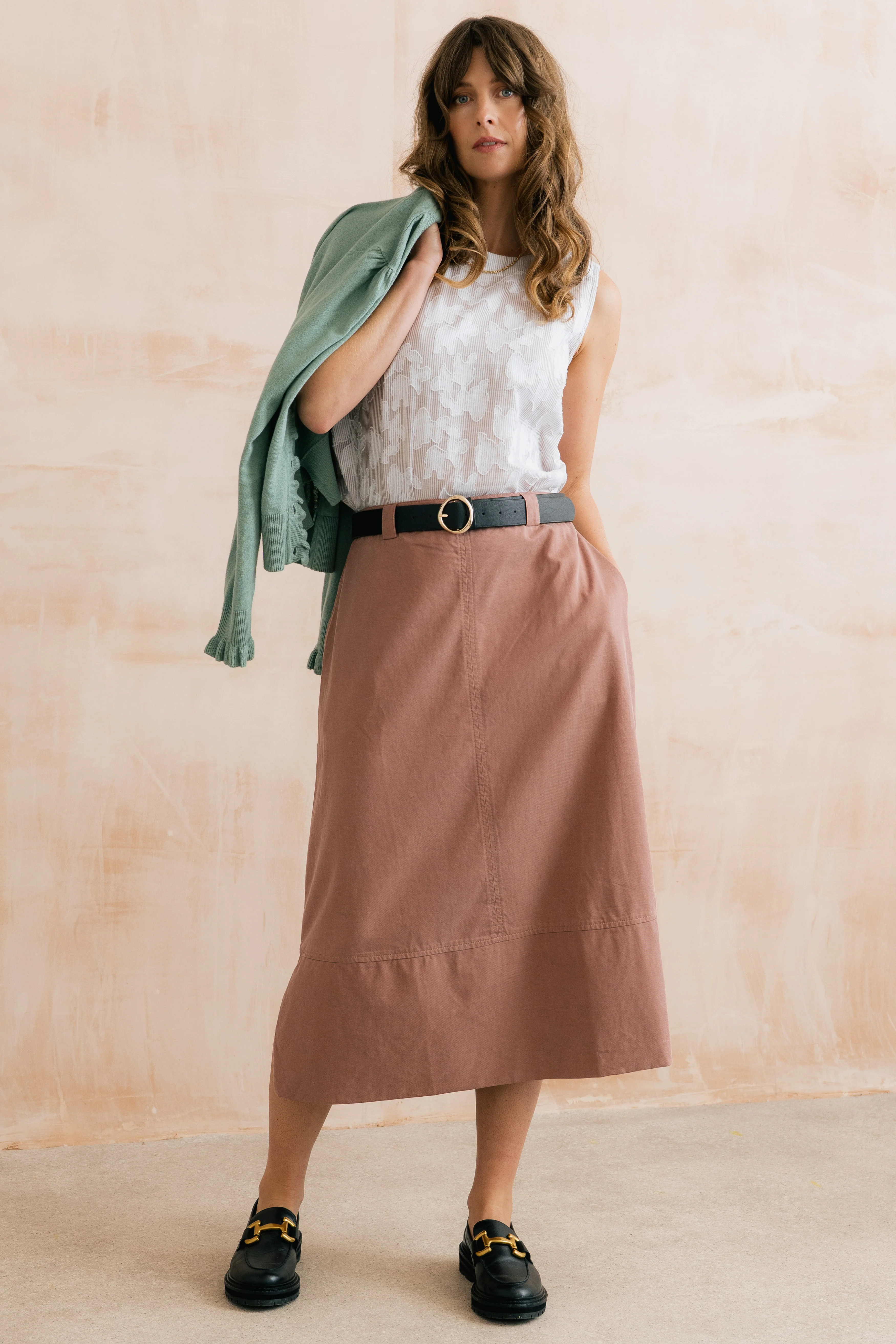 Estuary Midi Skirt Soft Pink - Image 7