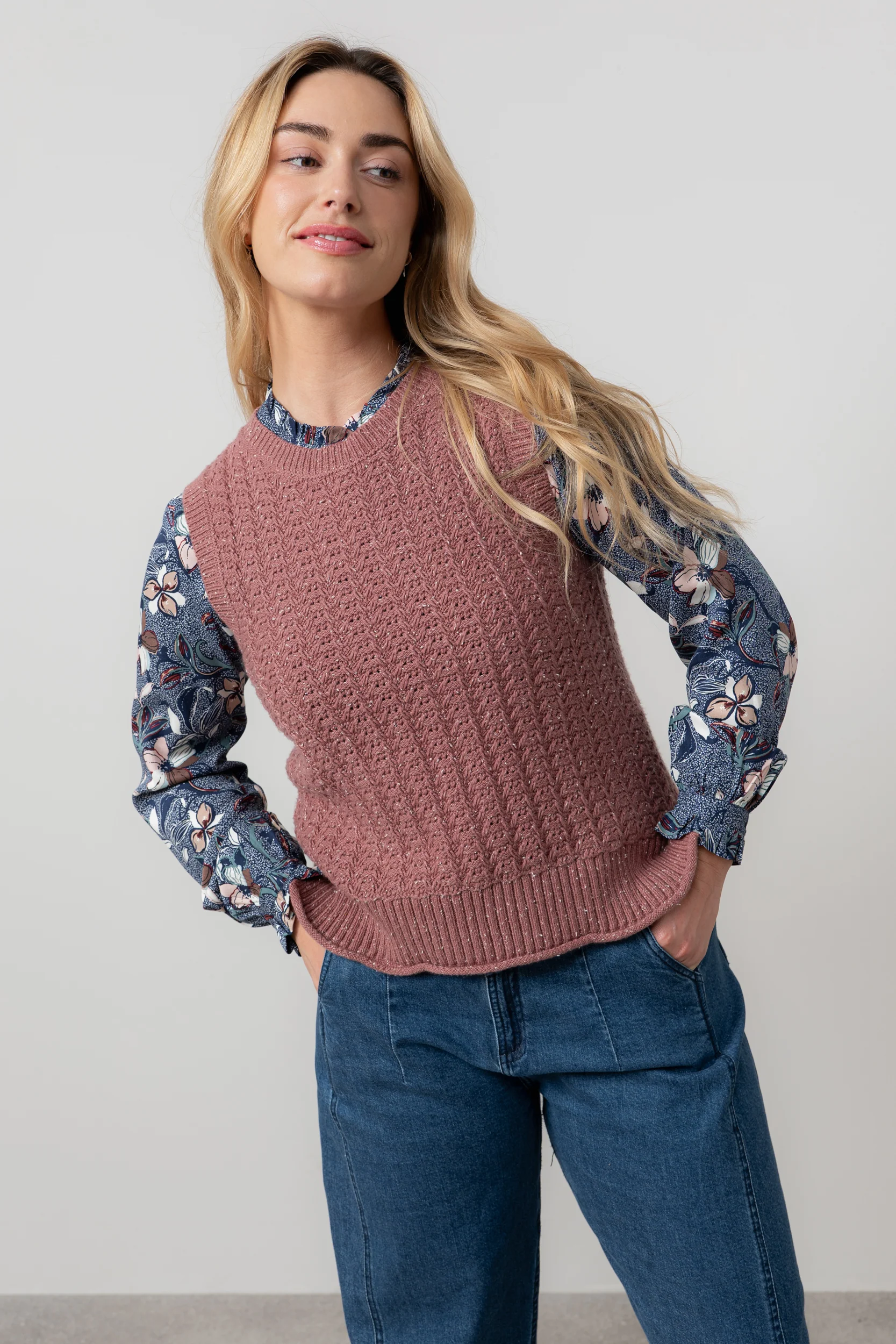 Eva Cotton Knit Tank Top Antique Rose - Image 5