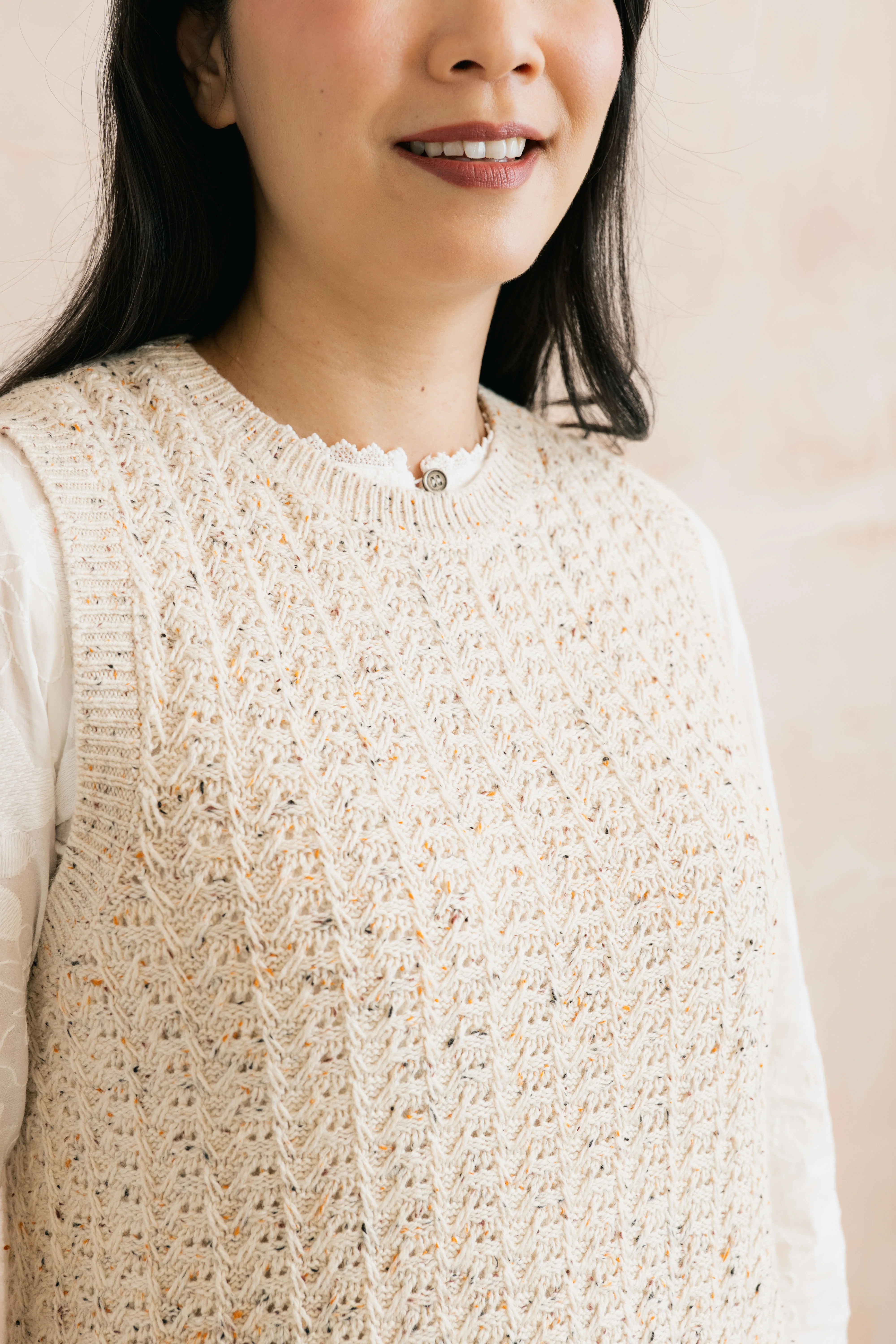 Eva Cotton Knit Tank Top Ecru - Image 7