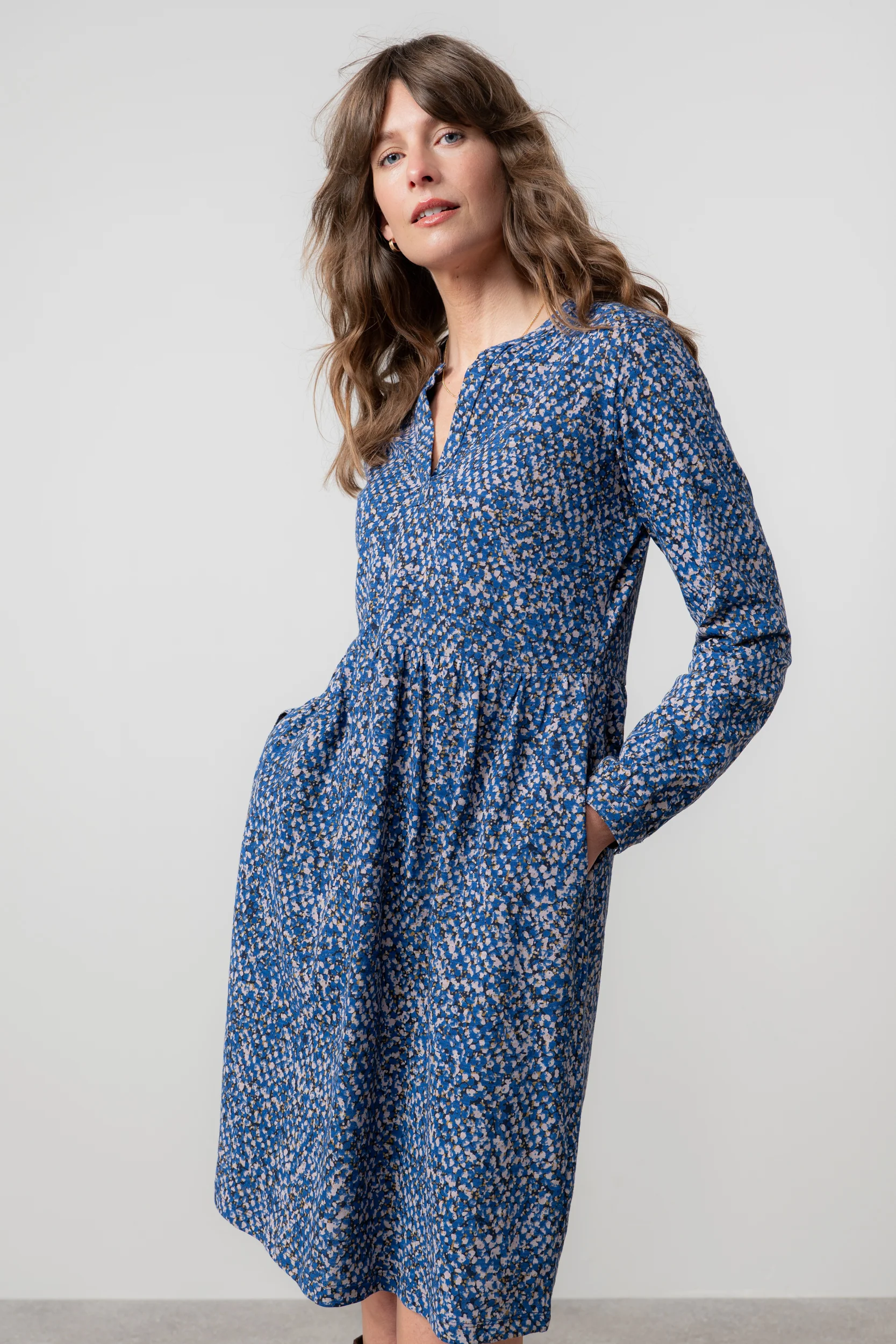 Fable Organic Cotton Jersey Dress Cobalt - Image 4