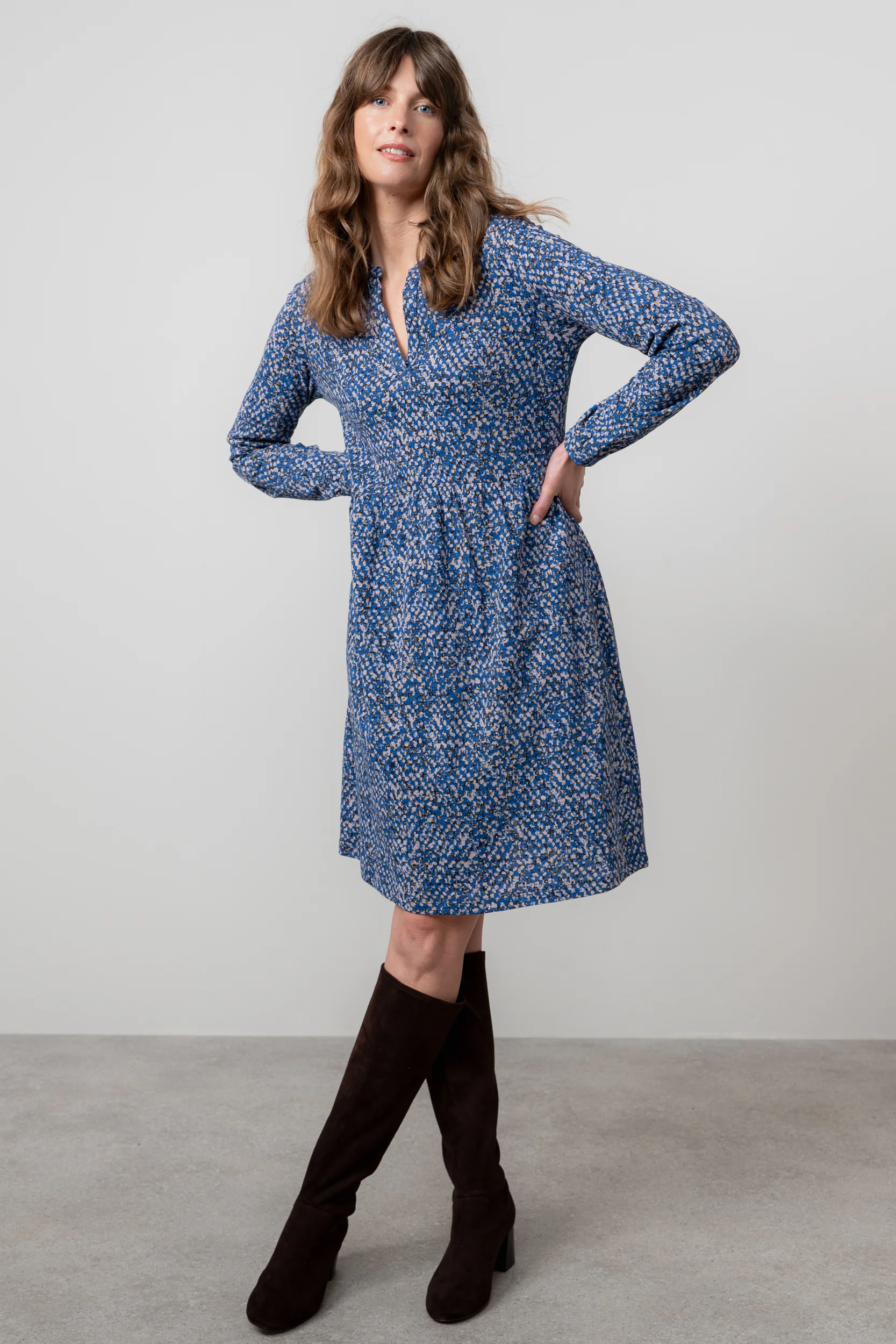 Fable Organic Cotton Jersey Dress Cobalt - Image 7