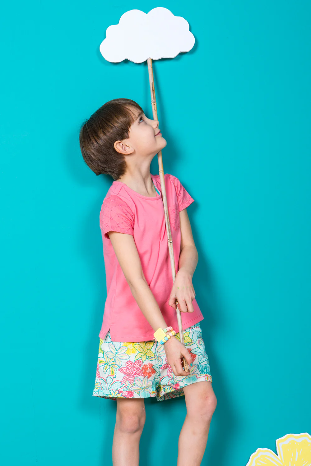 Floral Multicoloured Linen Shorts - Image 3