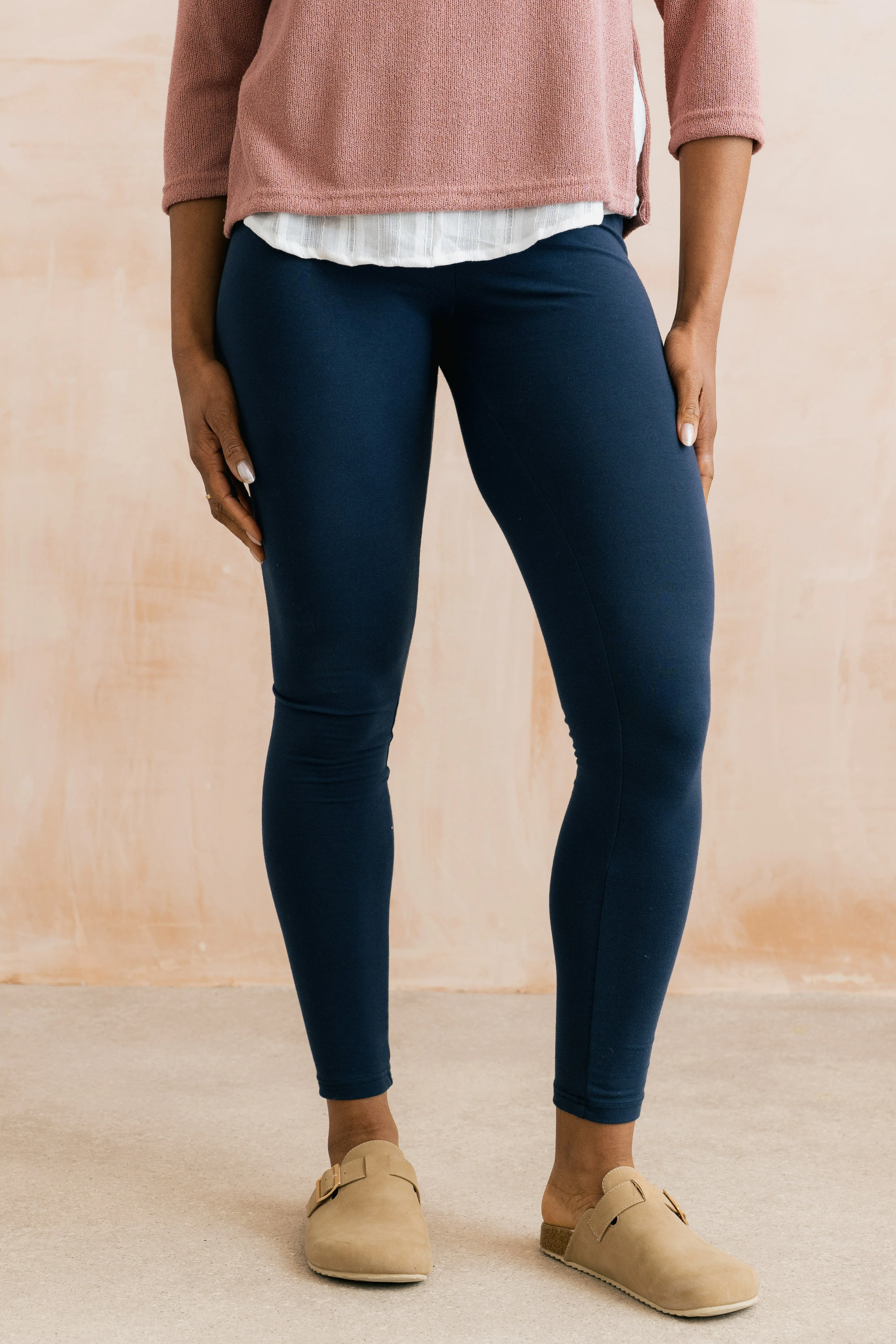 Full Length Leggings Navy - Image 2
