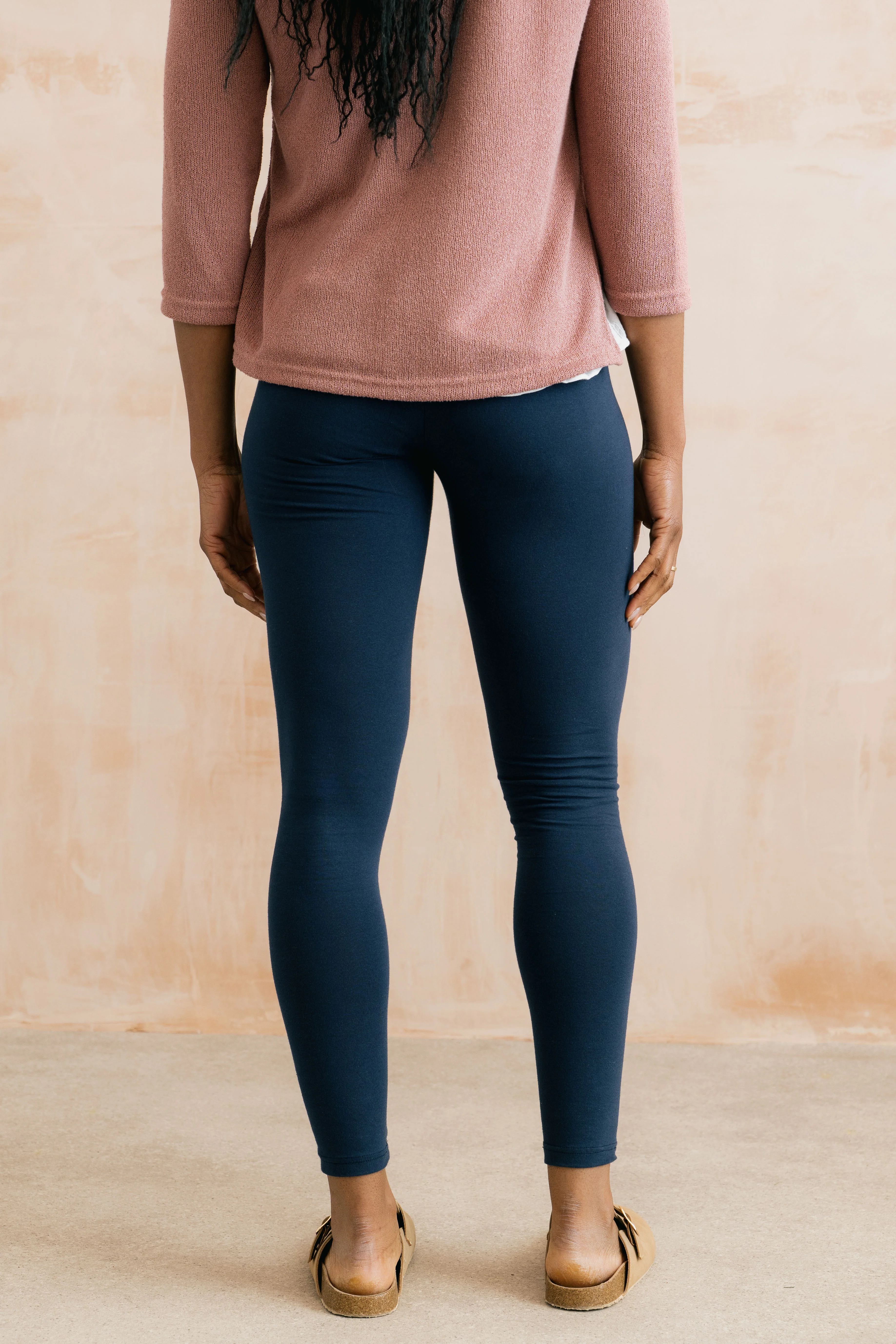 Full Length Leggings Navy - Image 4